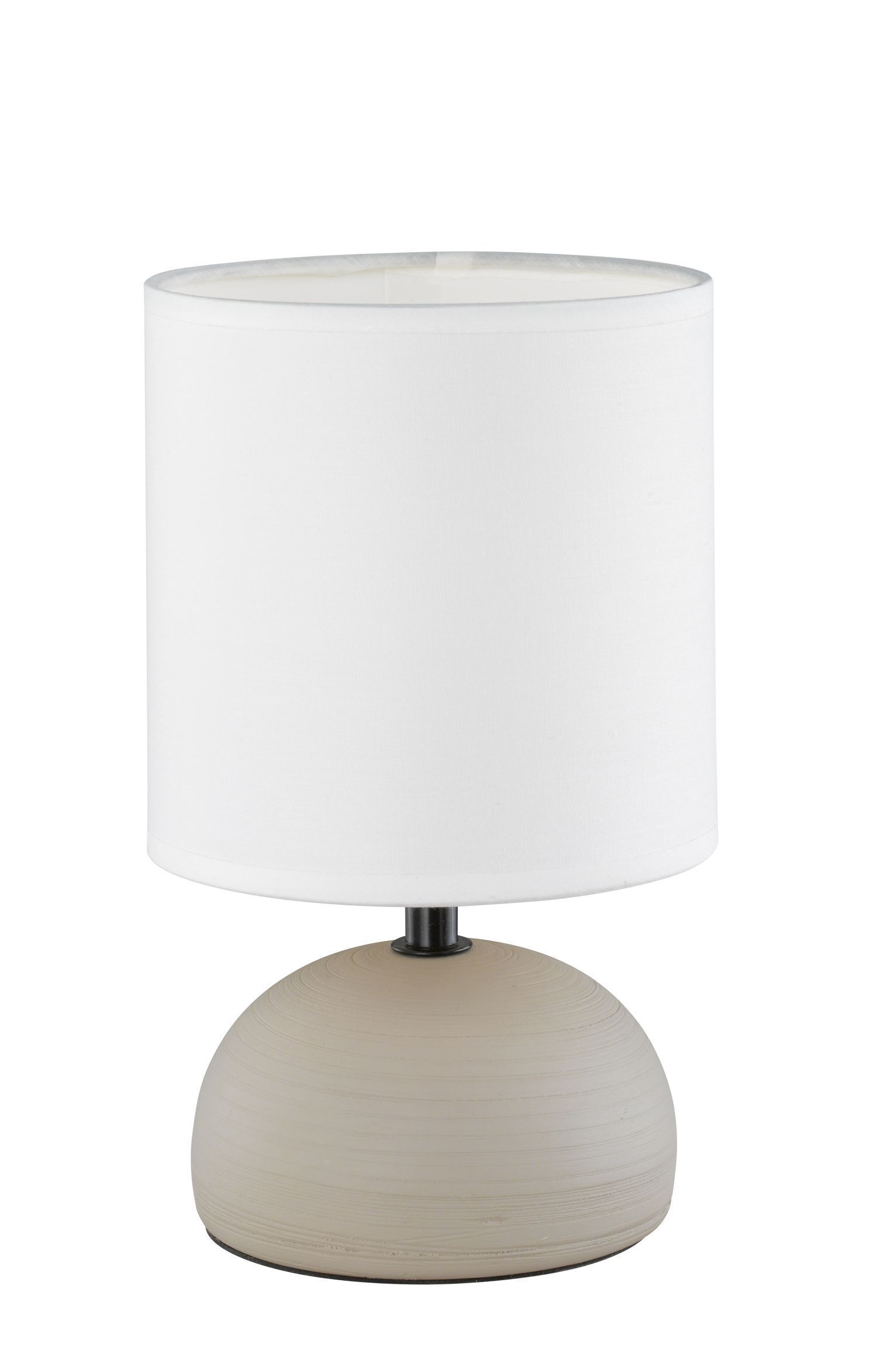 Lampe de table tissu céramique E14 23 cm blanc cappuccino