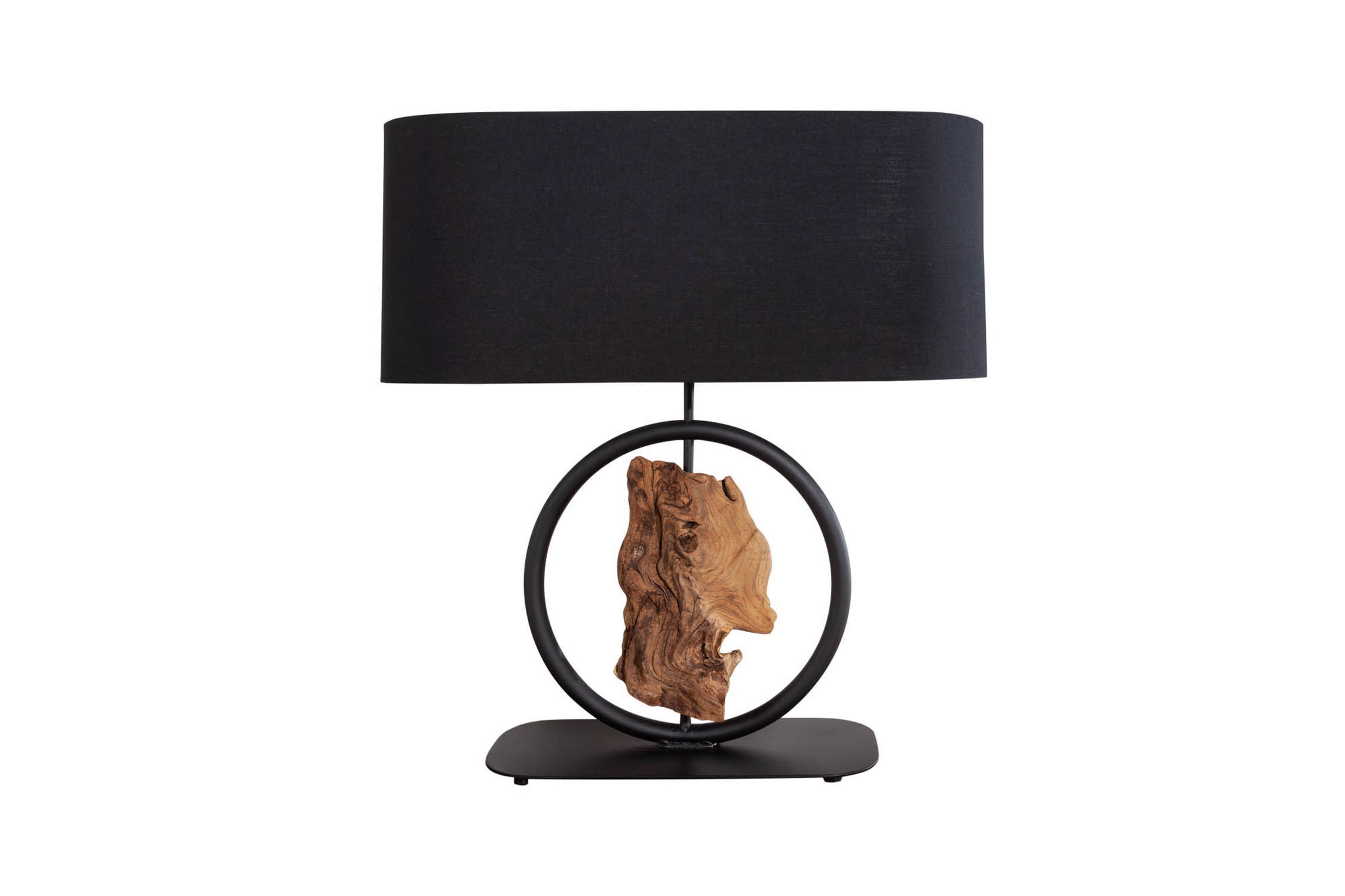 tischlampe-nachttischlampe-stofflampe-tischlampe-mit-schirm-colin-1x-e27-bis-60w-schwarz-natur-le63123-01 Tischlampe, Schwarz, Holzdekor, Rundes Element, Metallbasis
