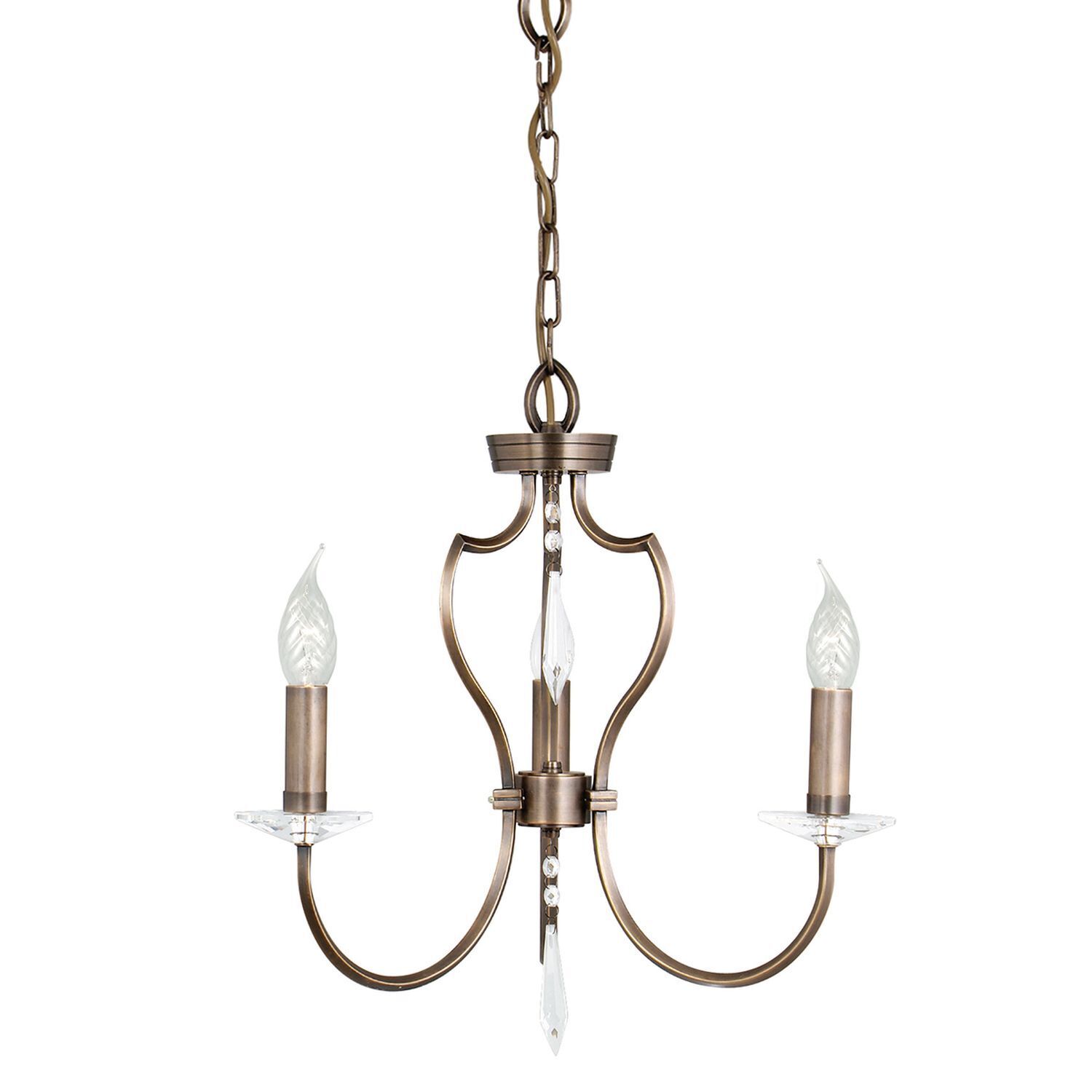 Kronleuchter CANDELA 12 Messing in Bronze Lampe