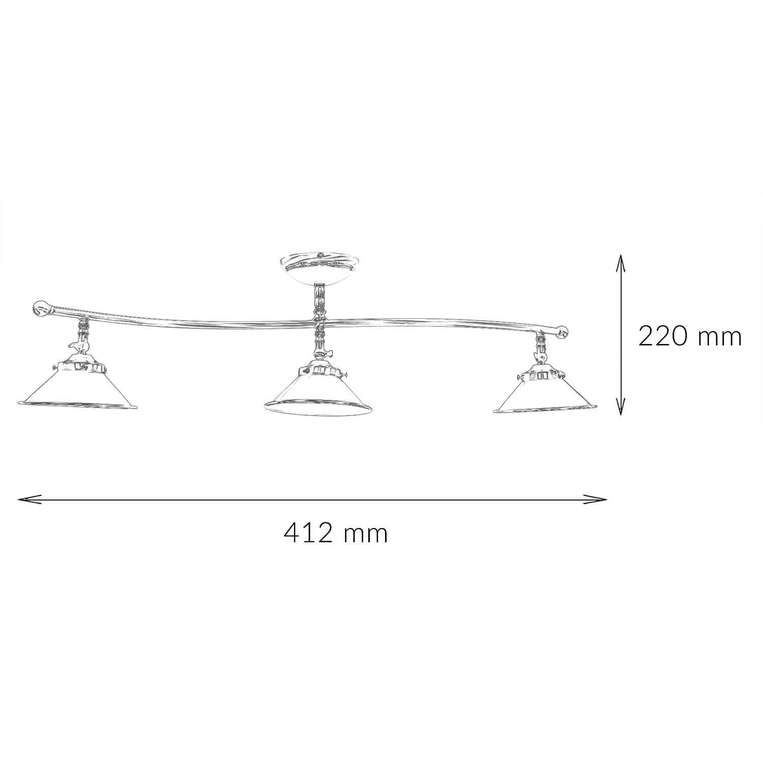 Premium Deckenleuchte Bronze Antik 3-flmg Badezimmer, Drinnen, Zimmer, Duscharmatur