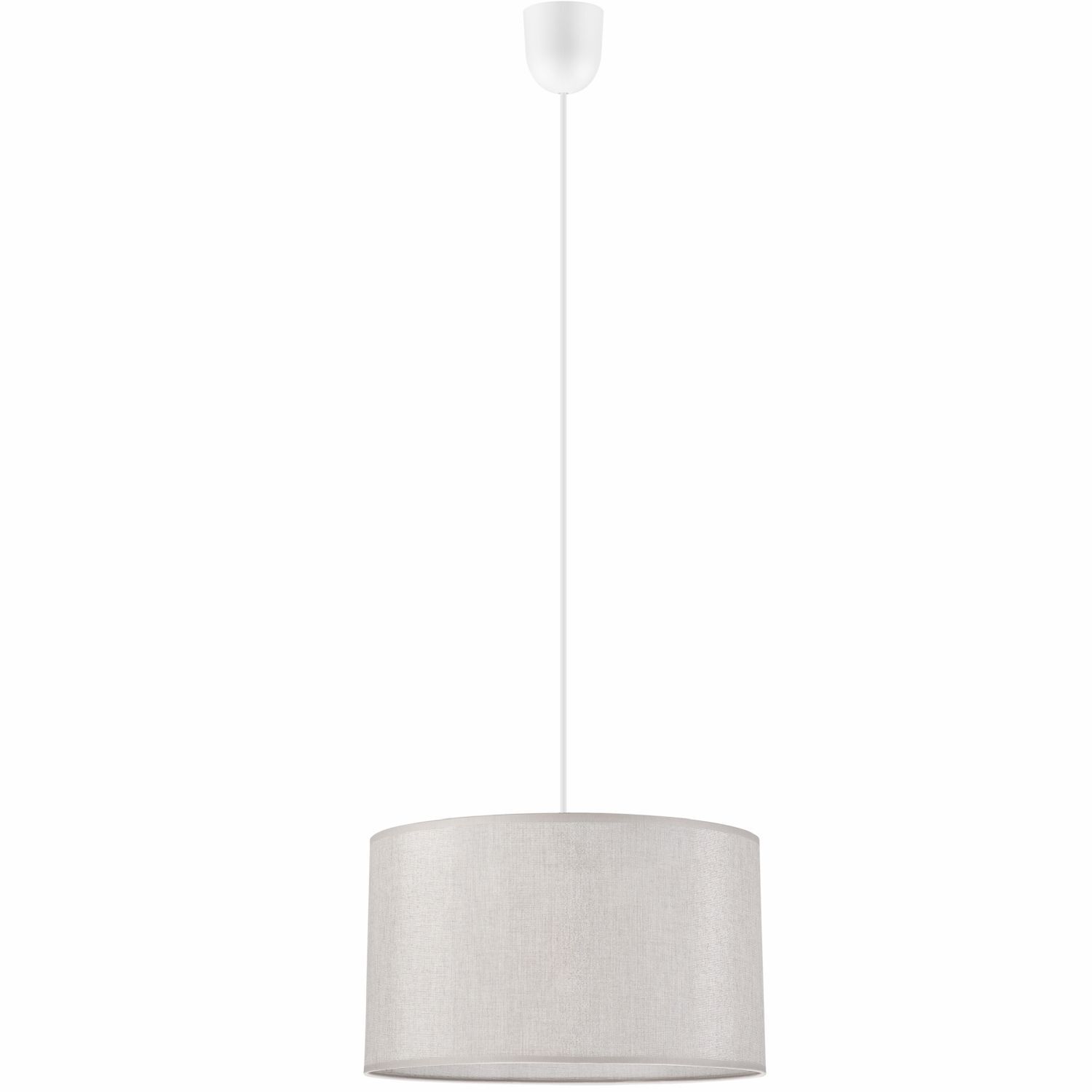 Hängelampe Stoff in Silber Ø 35 cm verstellbar Modern E27