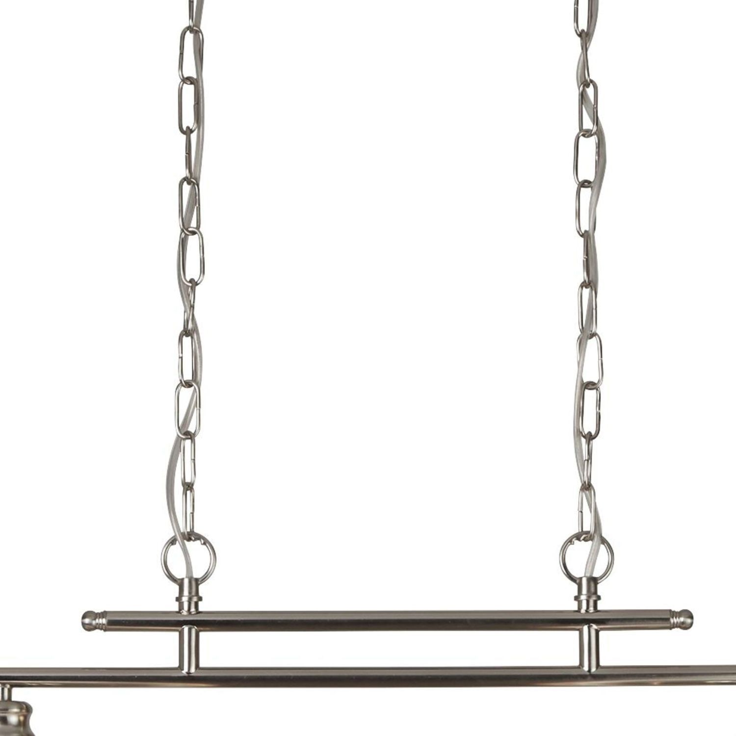 Billardleuchte 2-flammig B: 75 cm in Silber Klar E27 Spielzeug