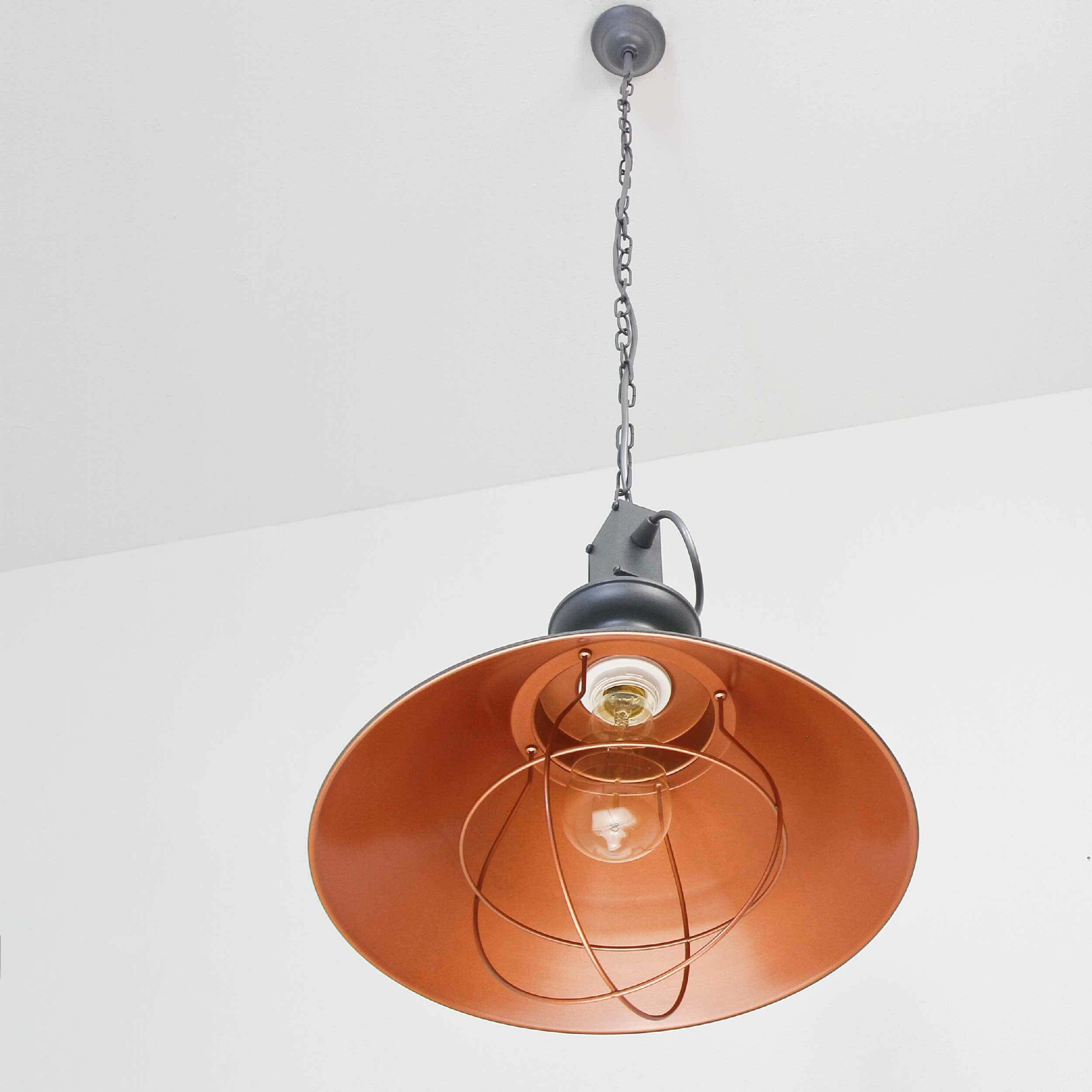 Suspension design industriel table à manger en gris cuivre Leuchte, Kronleuchter, Lampe