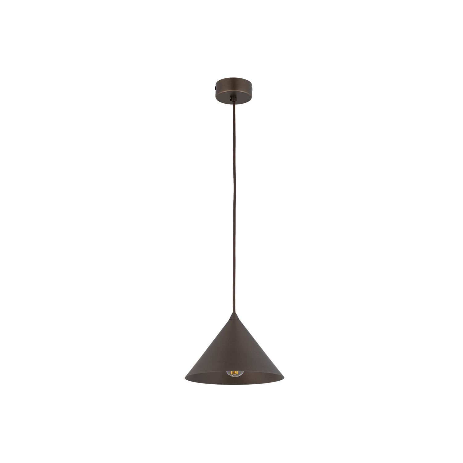 Hängelampe Braun Ø 19 cm H: max. 155 cm verstellbar Metall E27