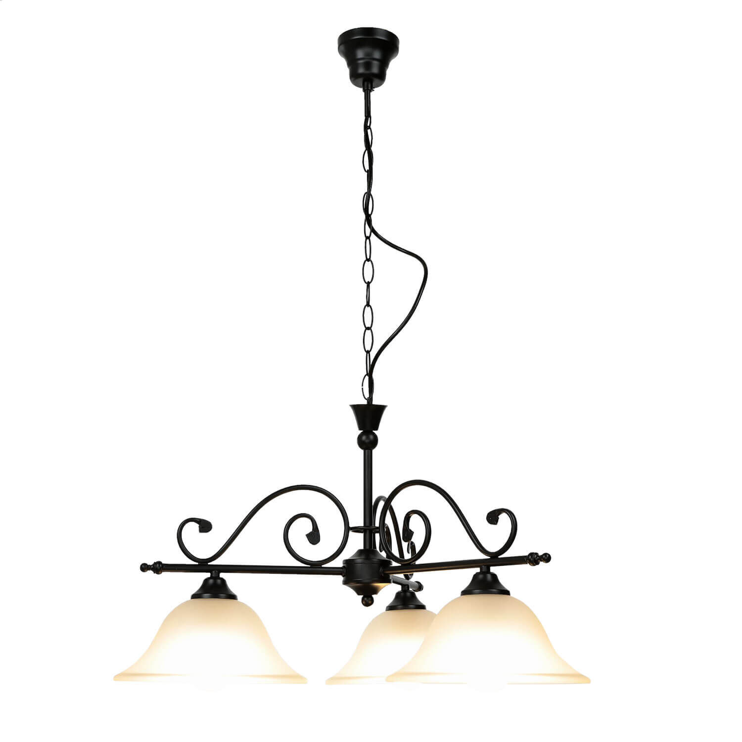 Lampe à suspendre rustique réglable noir DOROTHEA Leuchter, Lampe