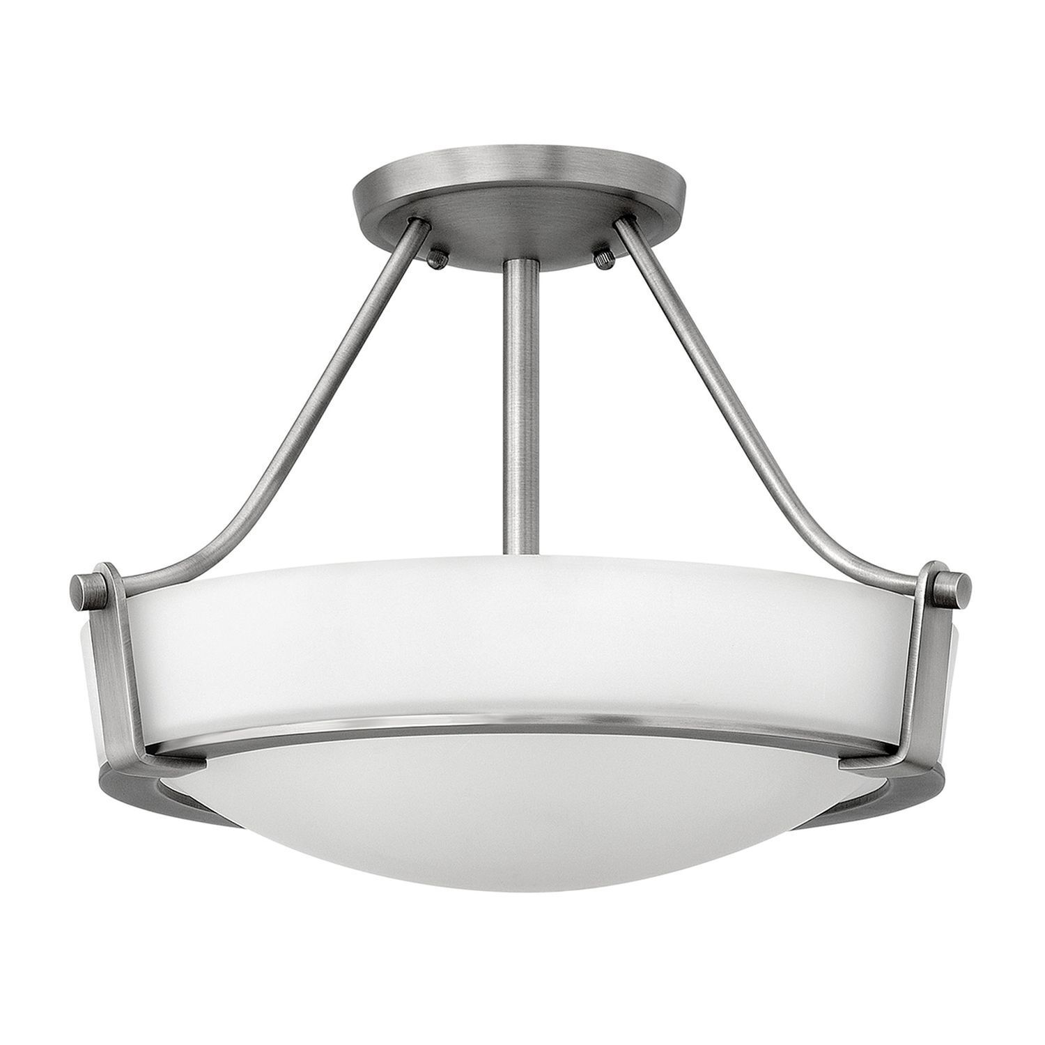 Deckenleuchte SOMBRA Nickel Ø41cm Lampe Wohnzimmer