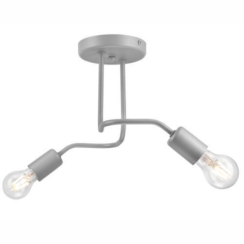 Silber Deckenleuchte Metall Modern Wohnzimmer