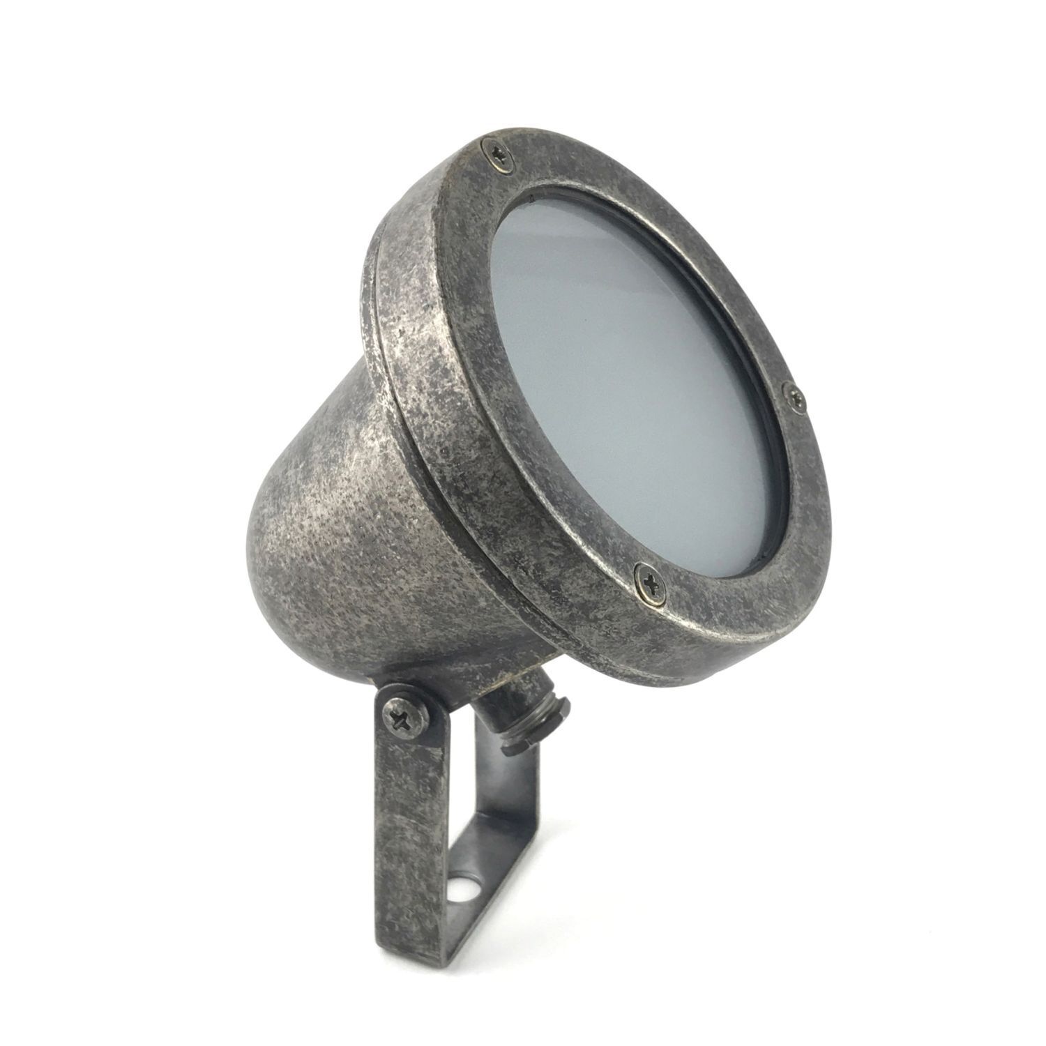 Lampe d'allée orientable laiton verre GU10 IP64 Ø 9,5 cm