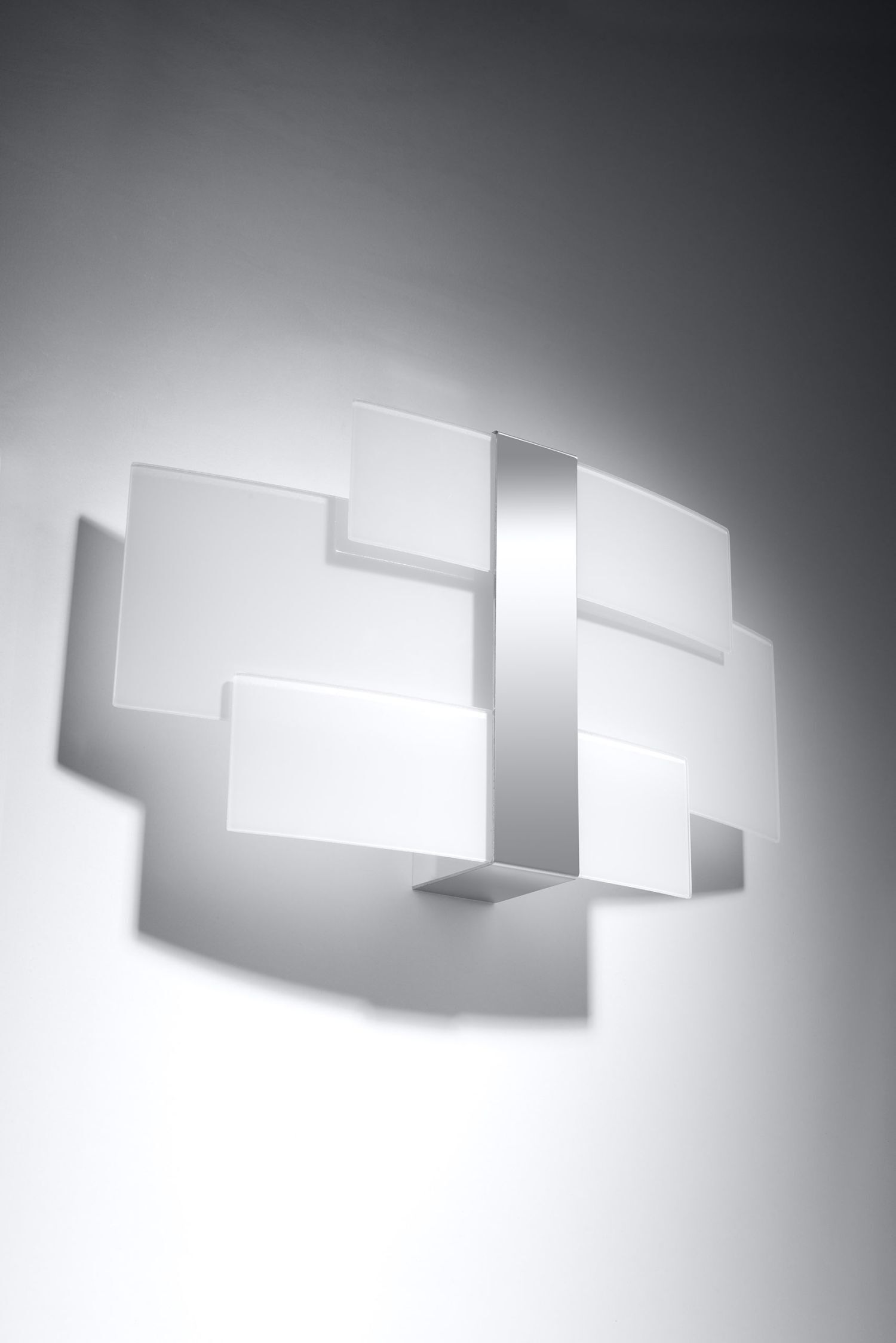 Wandlampe Glas Metall 42 cm blendarm Weiß Chrom 2x G9 Wandlampe Glas Metall 42 cm blendarm Weiß Chrom 2x G9