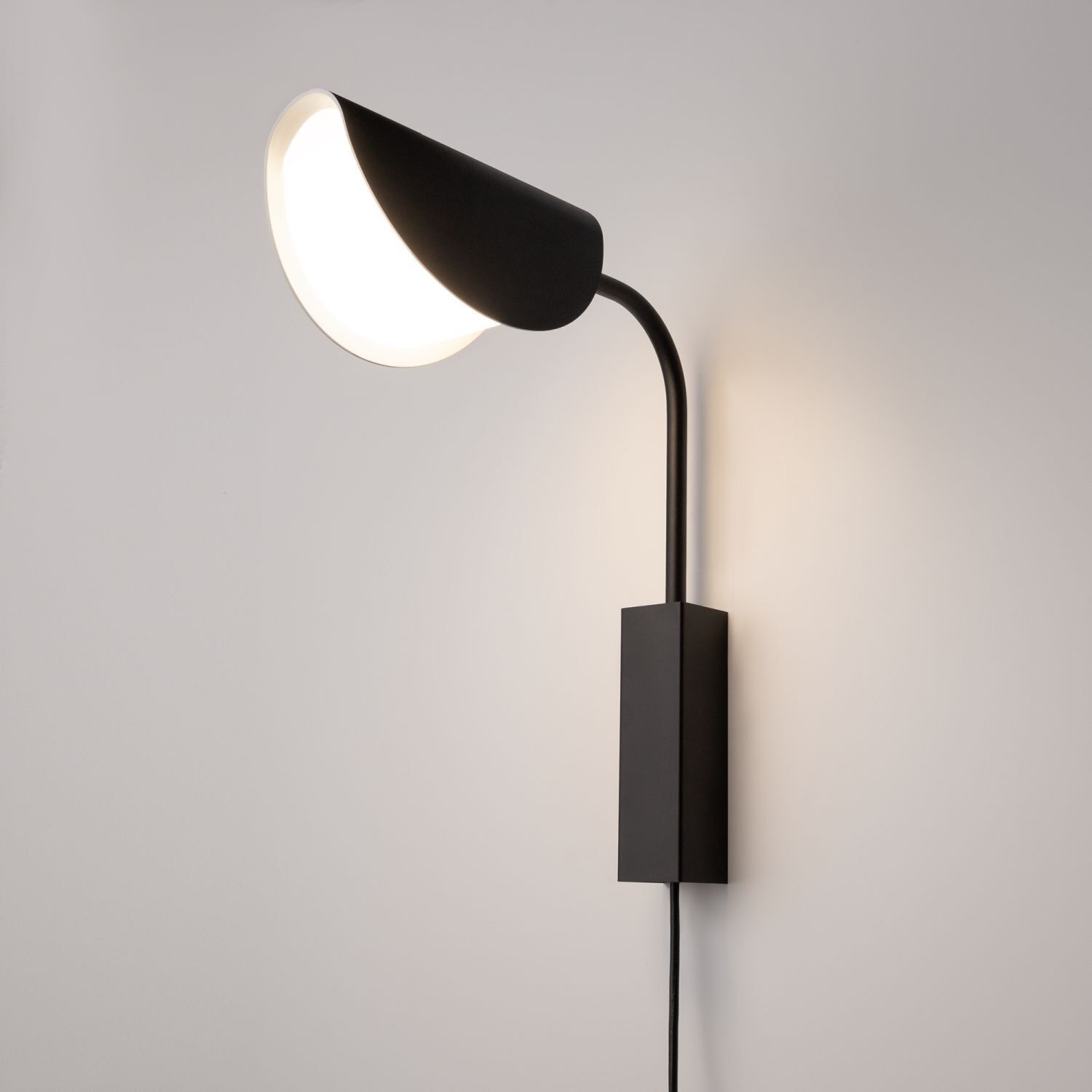 Wandlampe, Wandleuchte, Schwarz, Metall, Licht
