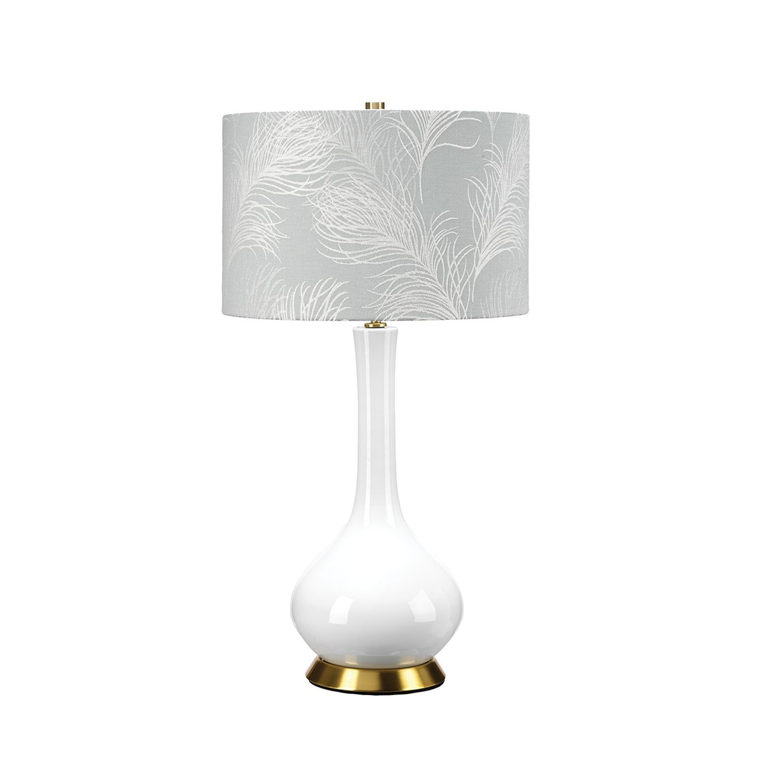 Lampe de chevet tissu céramique E27 69 cm rétro blanc gris Lampe, Tischlampe, Lampenschirm
