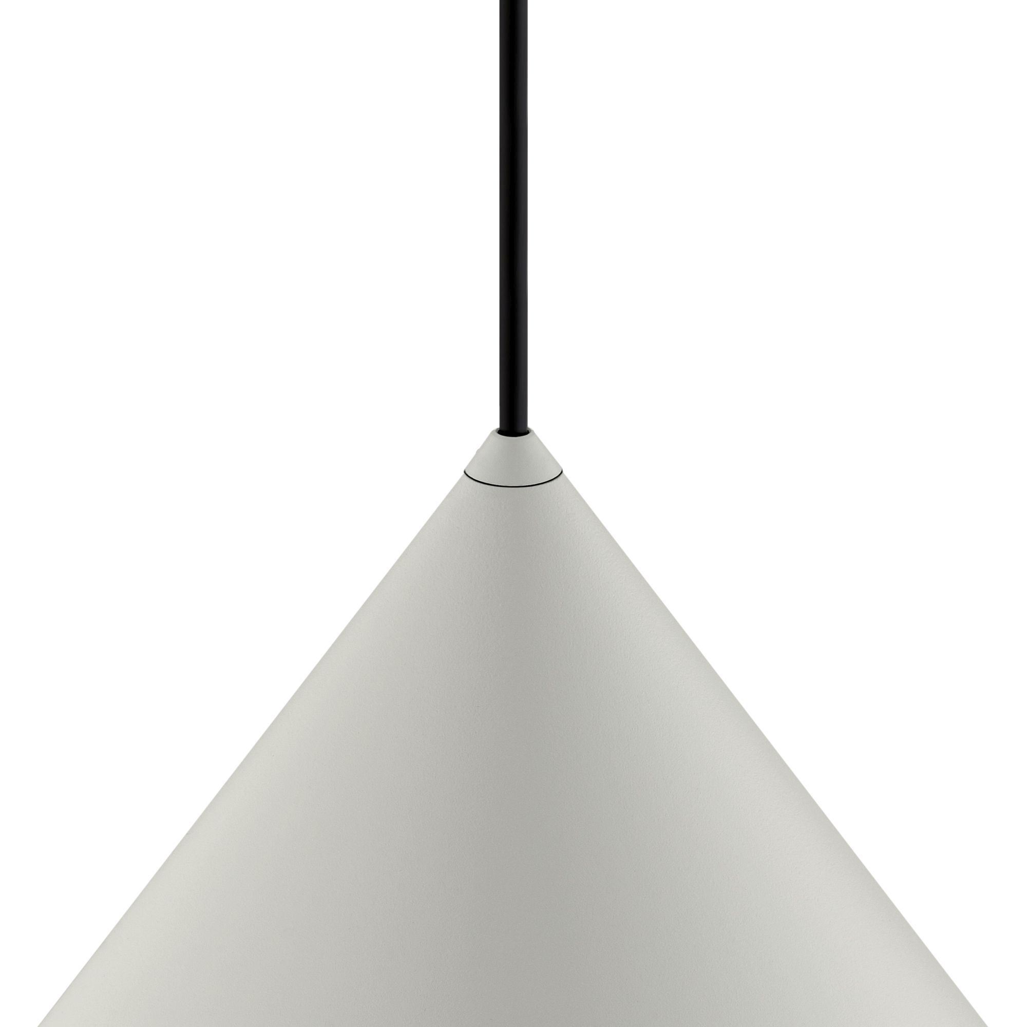 pendant, hängelampe, Kegel-Schirm, schwarzes kabel, weißer lampschirm