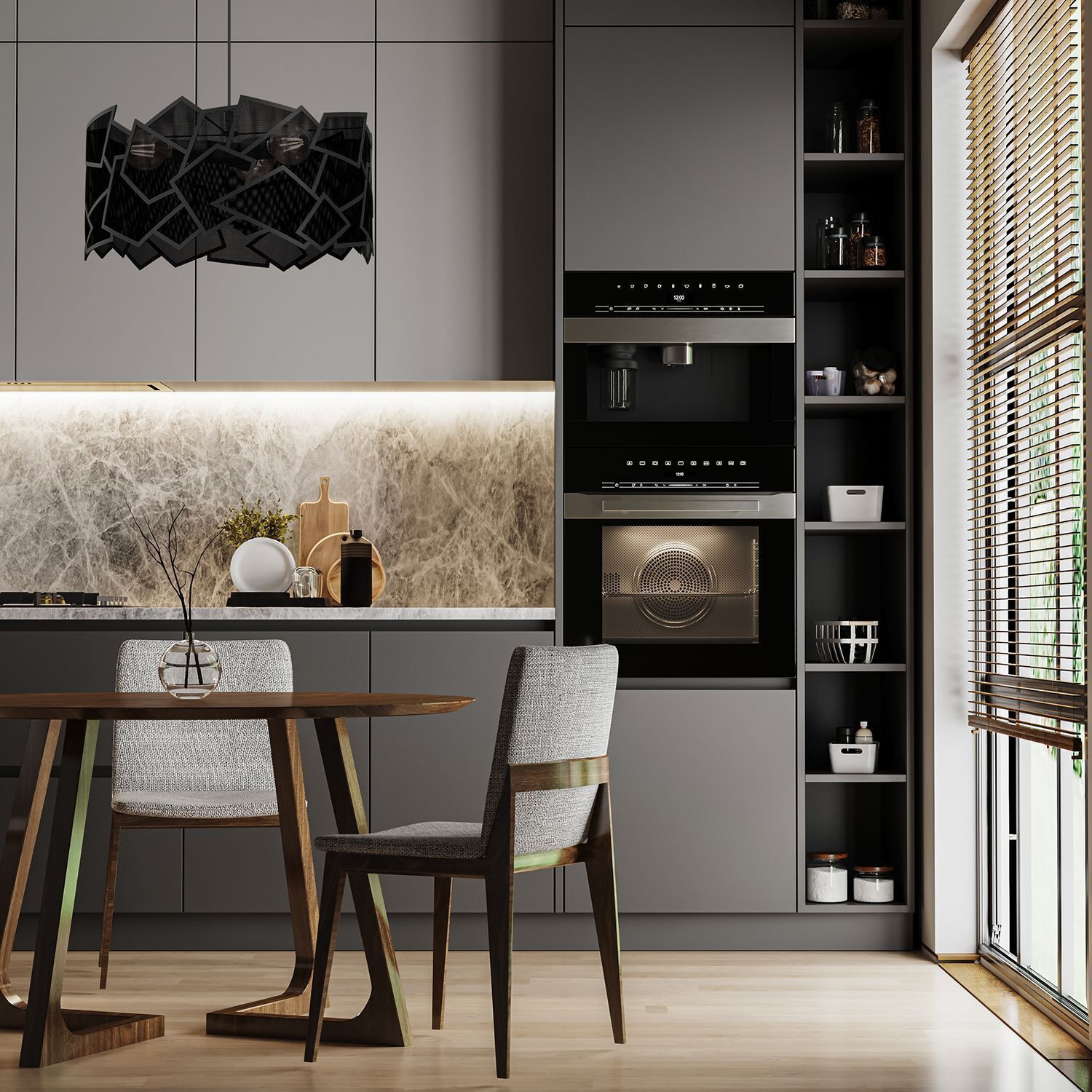 Suspension moderne métal L:49,5 cm E27 décoratif Innenarchitektur, Schreibtisch, Stuhl, Esszimmer, Esstisch