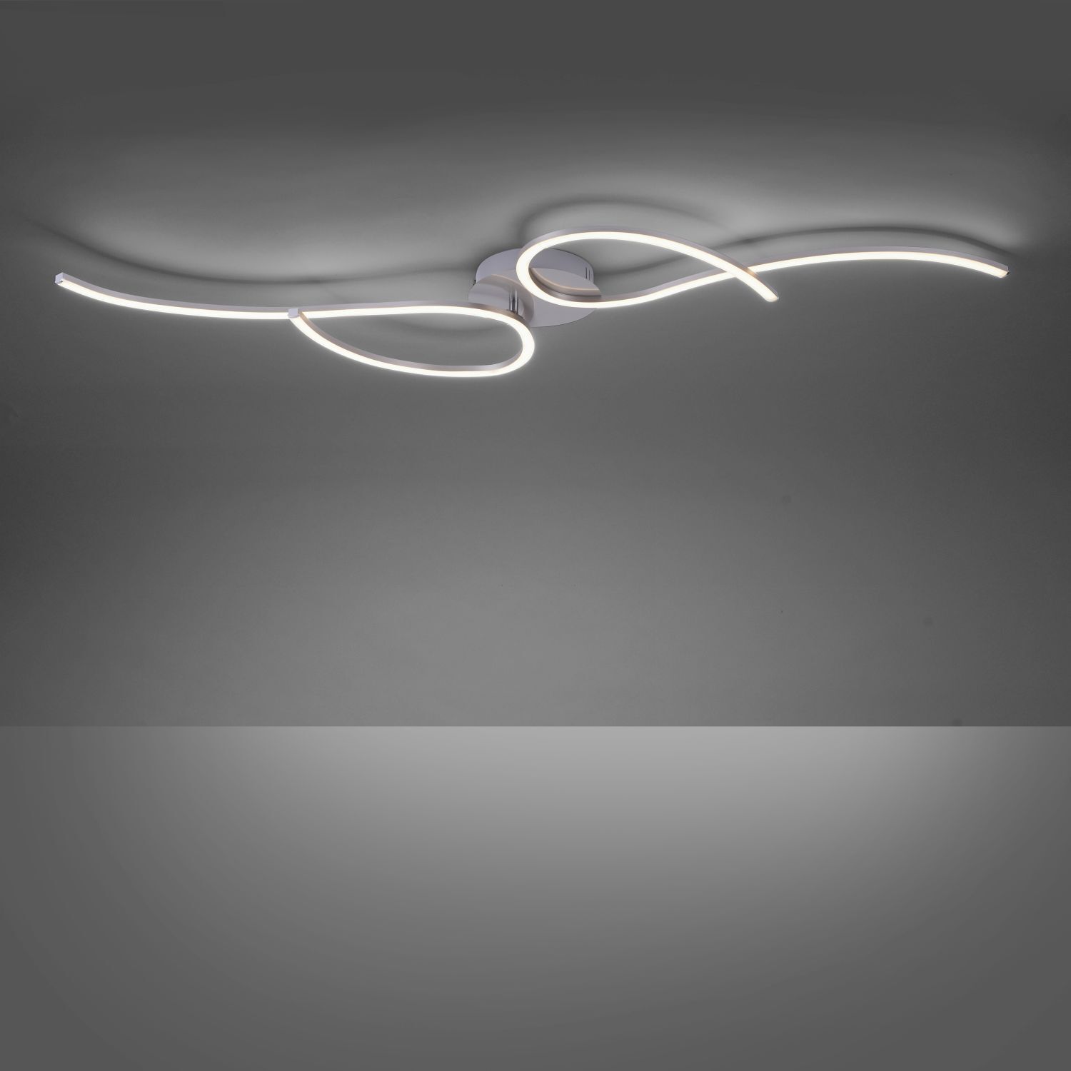 Plafonnier LED flexible acier métal blanc chaud 14 W Licht, Deckenleuchte