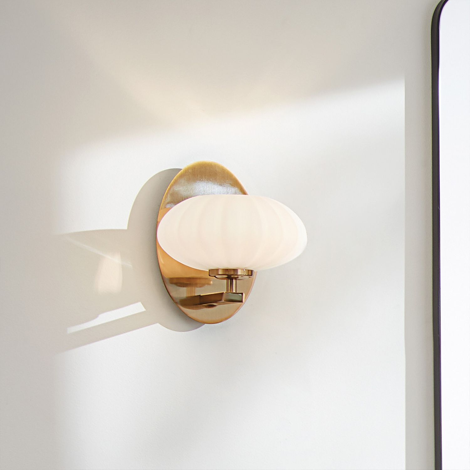Badleuchte Wand LED G9 IP44 H: 20,3 cm in Gold Weiß