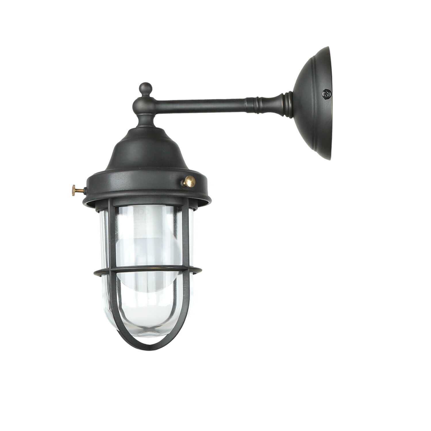 Lampe d'extérieur mur laiton verre Maritim IP44 E27