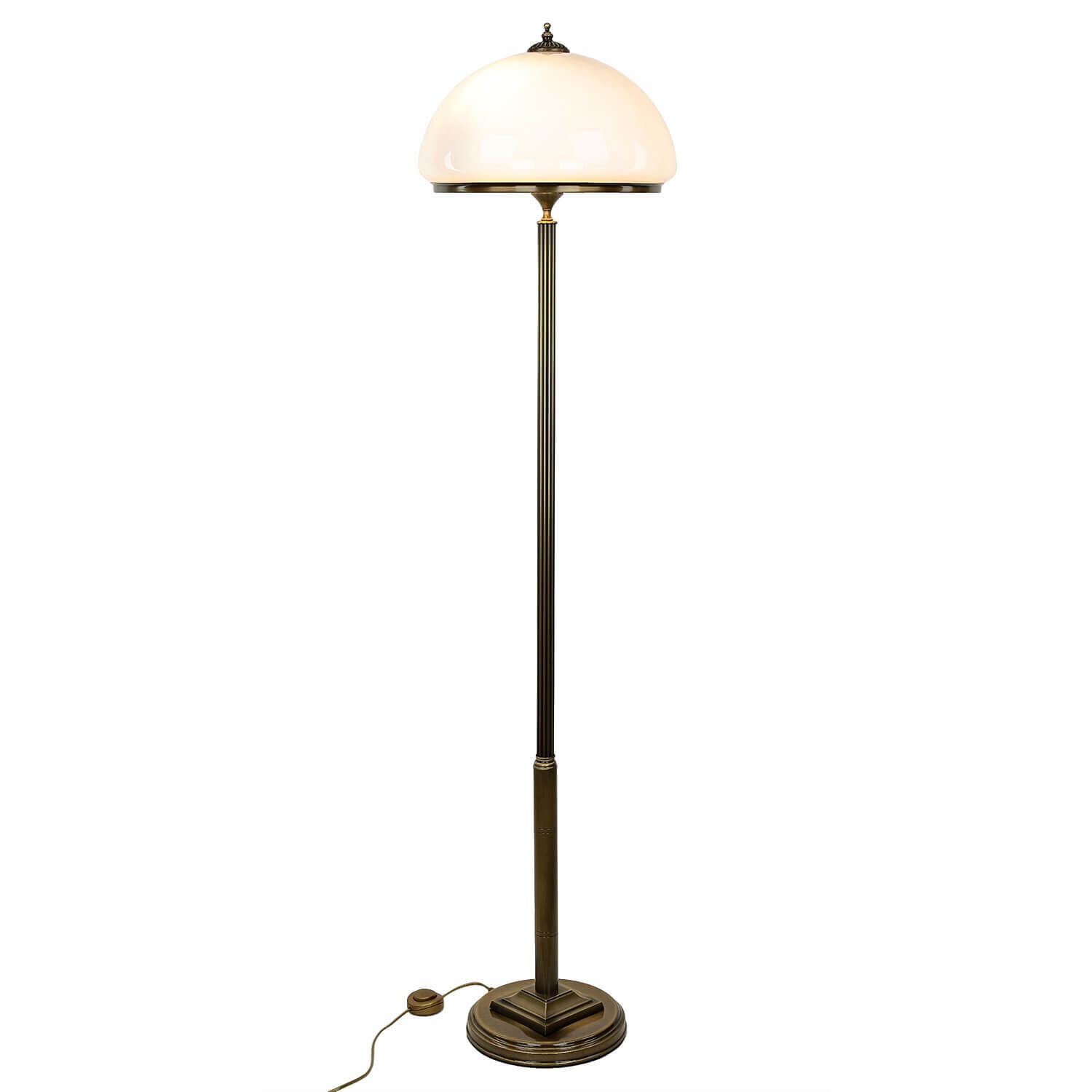 Stehlampe MARLOW in Messing antik 170cm Wohnzimmer