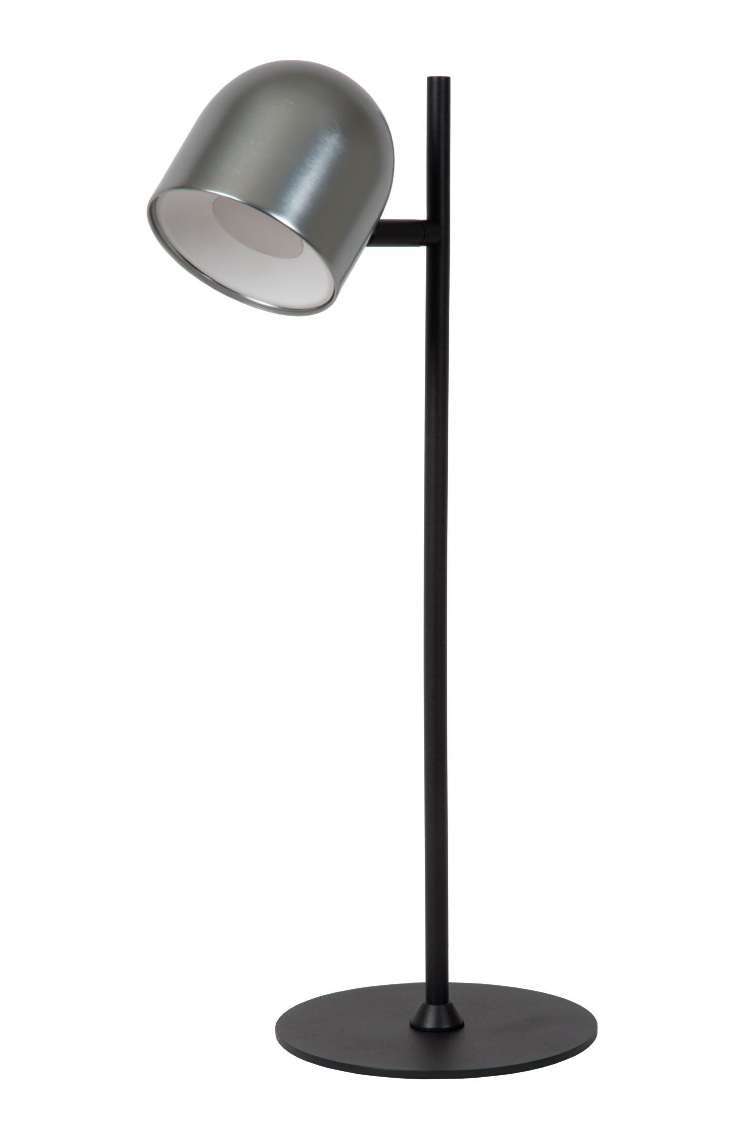 LED Akku Tischleuchte Grau 3000 K H:46 cm edel Lampe, Lampenschirm, Tischlampe