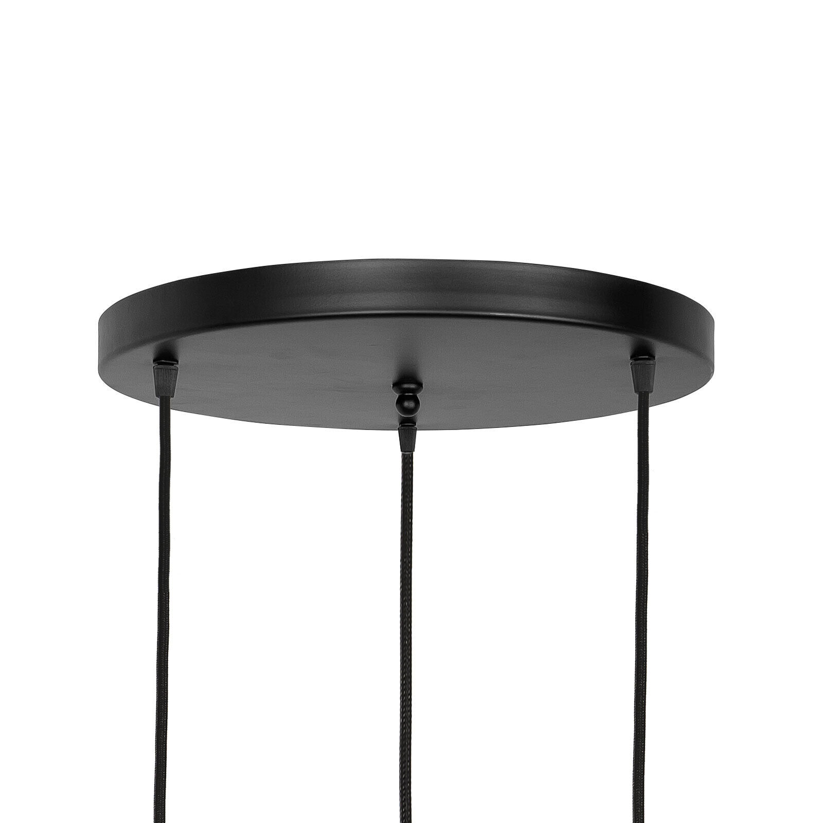 Hängelampe 3-flammig Schwarz Messing Eisen Ø 40 cm für E27 Hängelampe 3-flammig Schwarz Messing Eisen Ø 40 cm für E27