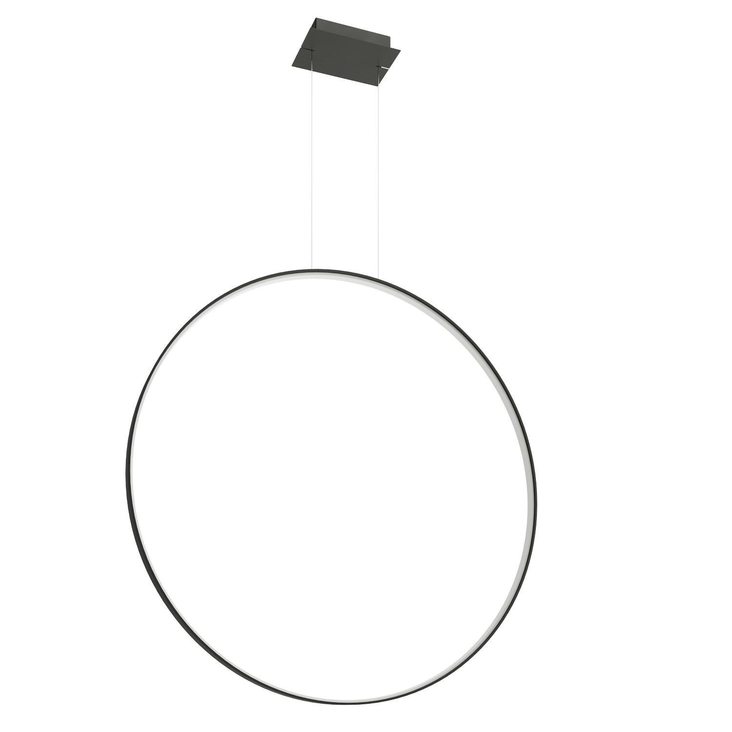 LED Hängelampe Schwarz Ø 110 cm 4000 K Ring Metall