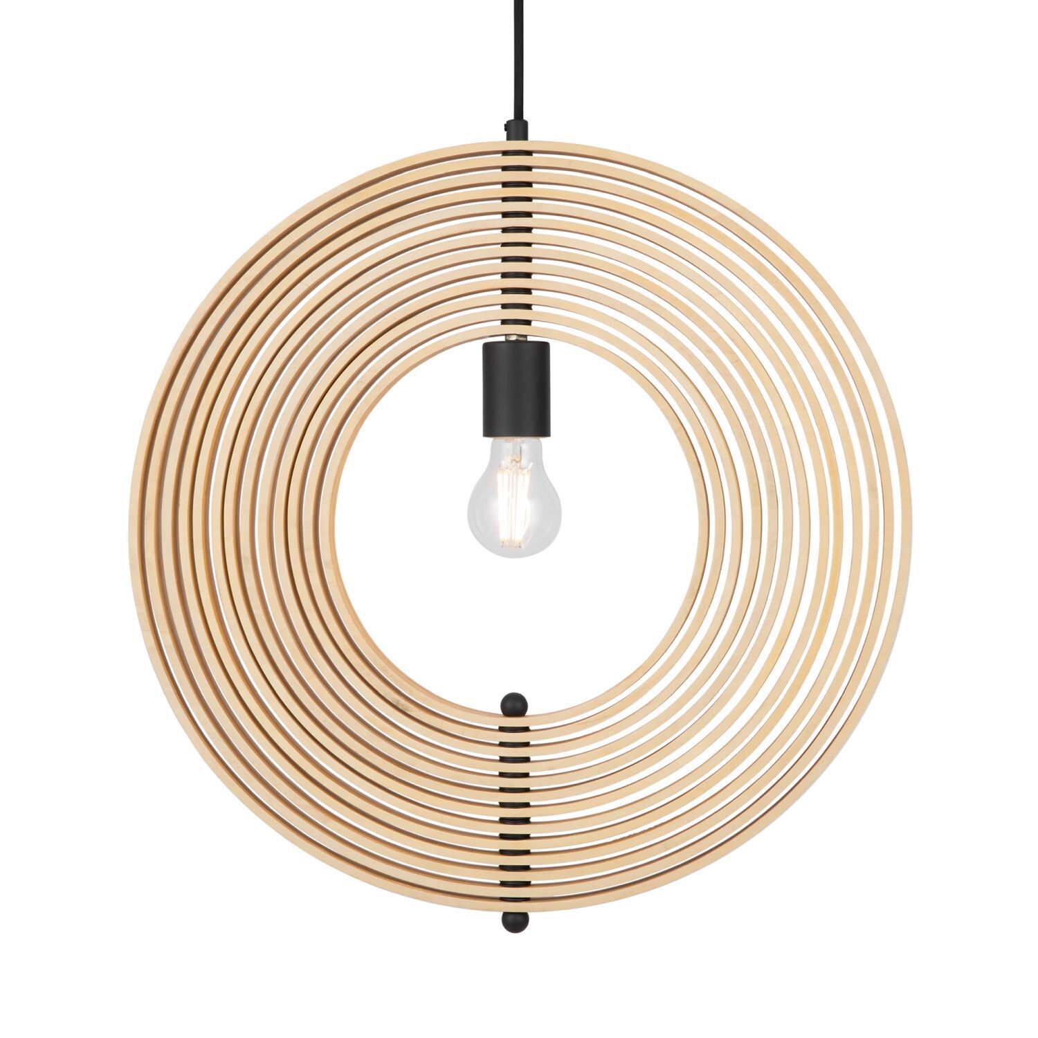 Hängelampe, Holzlampe, Kugellampe, Kreislampen-Design, Dekolampe