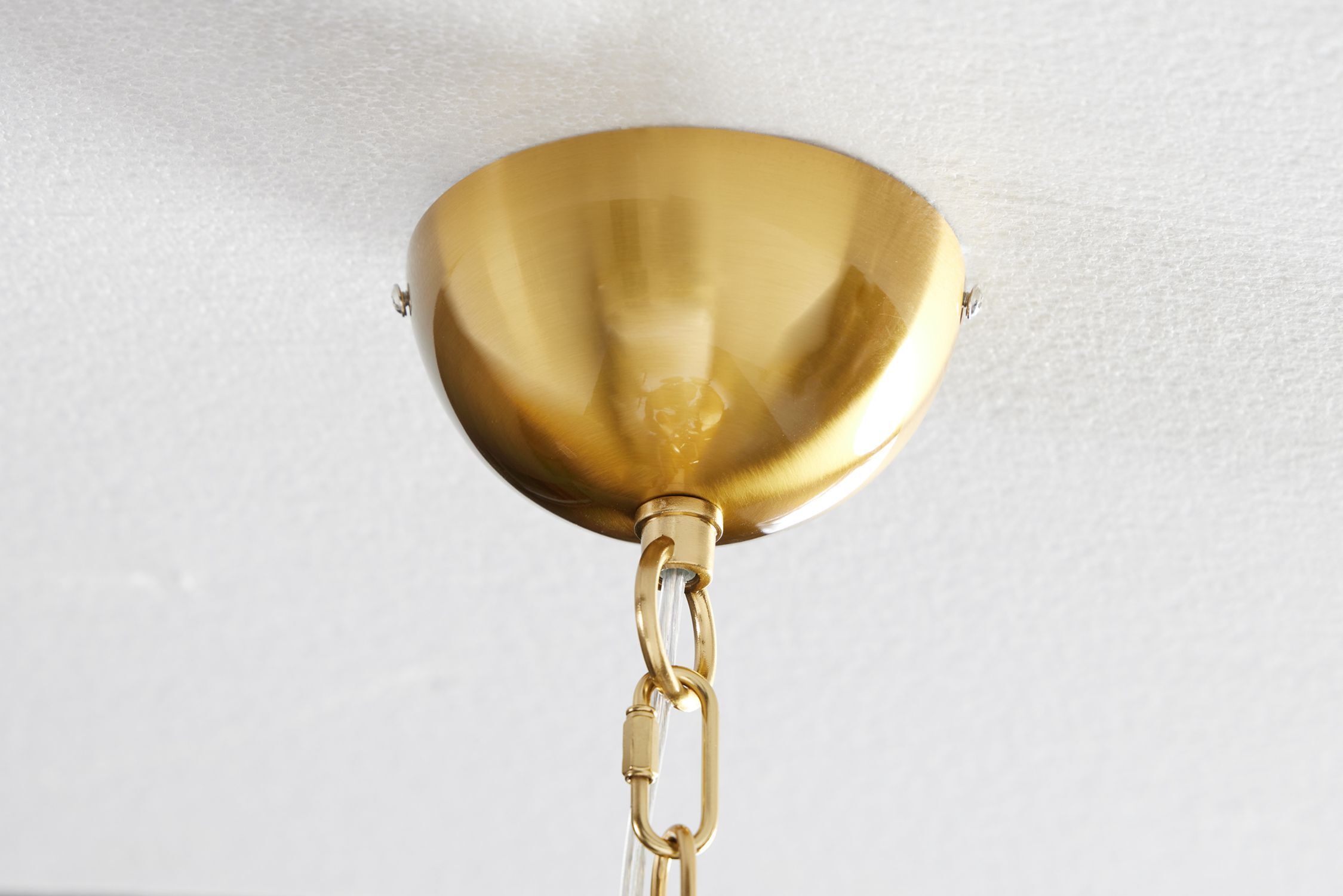 decke, lampenschirm, gold, kette, pendel