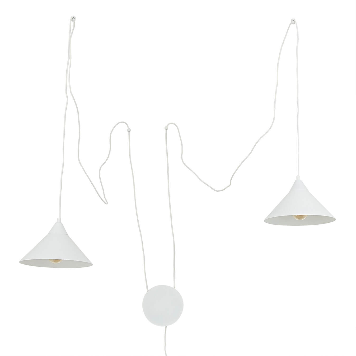 Lampe suspendue avec fiche Blanc Salon Table à manger