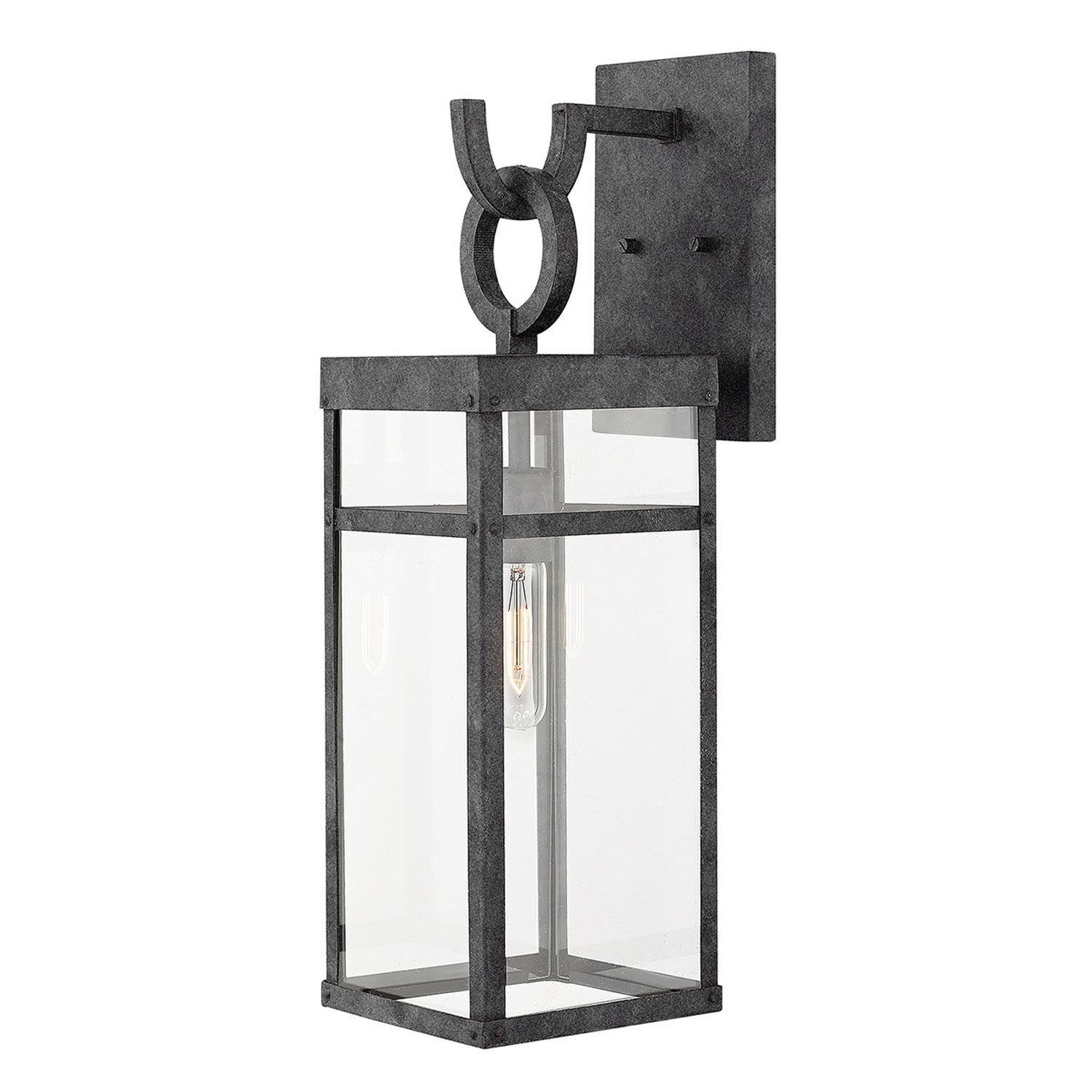 außenleuchte, wandlampe, laterne, metall, klarglas