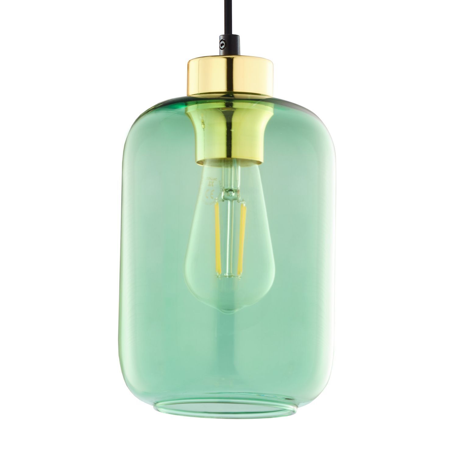 Lampe à suspendre Vert Ø 14 cm E27 élégant