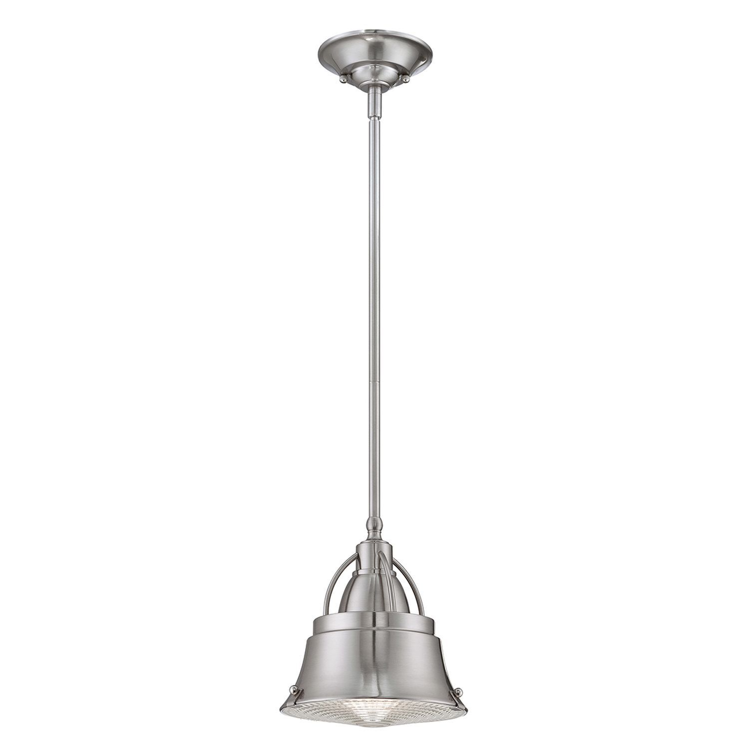 Deckenlampe Industrial Metall Glas in Nickel DEBIELA