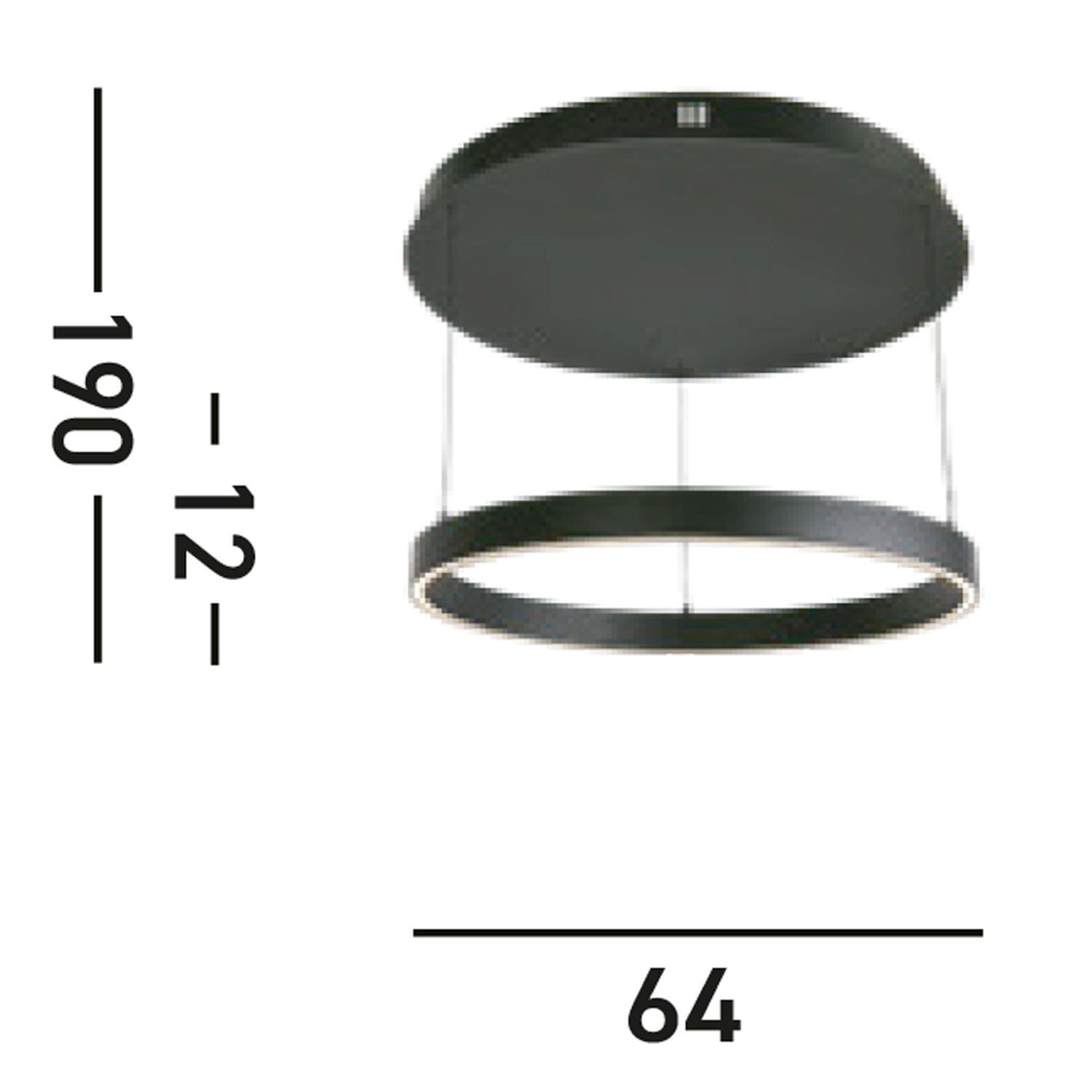 Dimmbare LED Hängelampe Ø64 cm 41 W Gestensteuerung