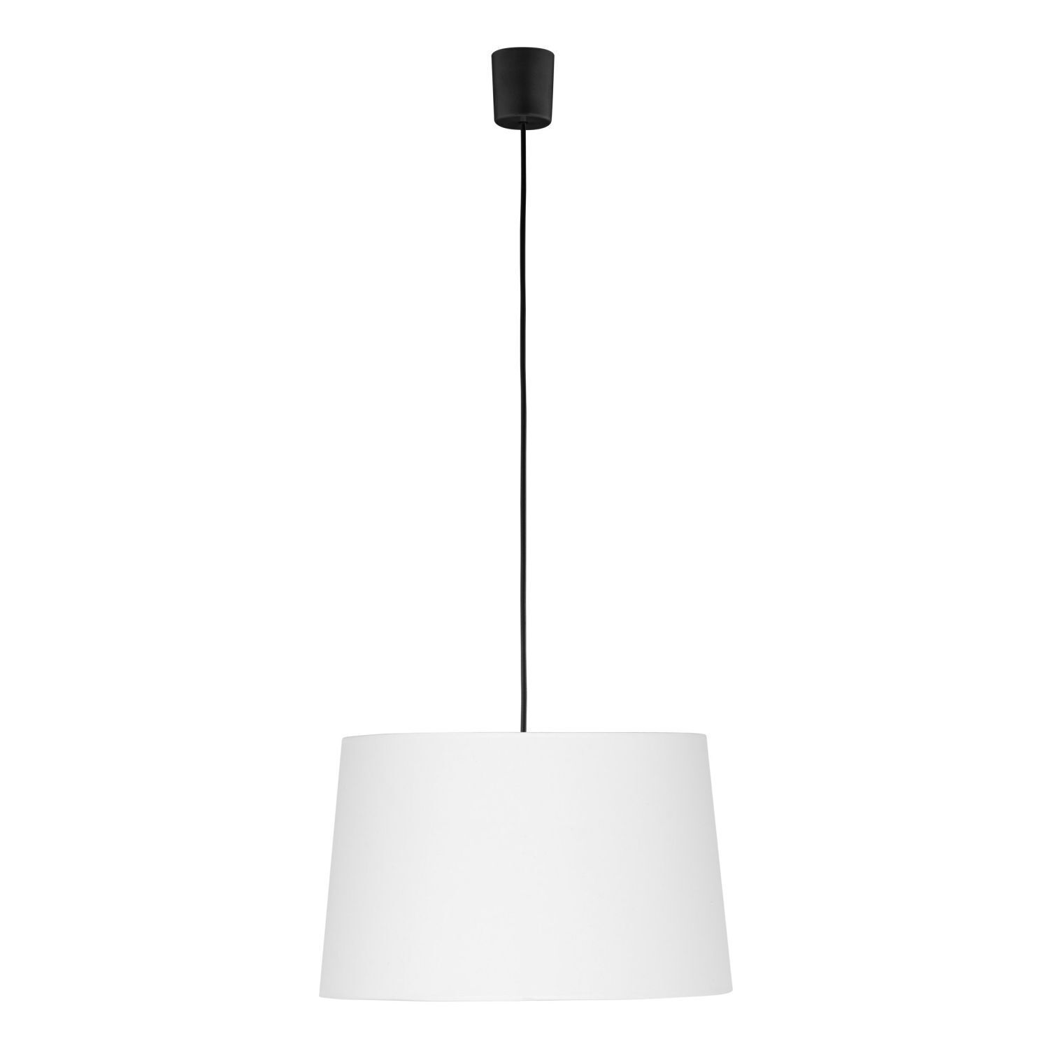 Pendelleuchte Stoff Ø 45 cm Weiß höhenverstellbar Modern Lampe, Lampenschirm, Kronleuchter
