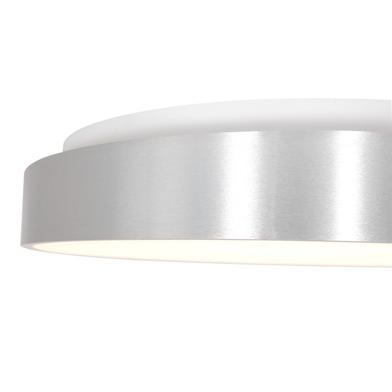 Plafonnier LED rond argenté blanc Ø38 cm 2700 K