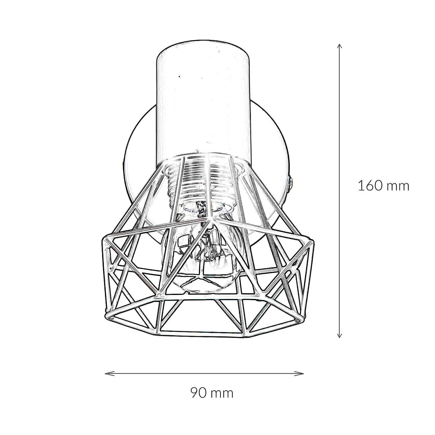 Spot mural métal rétro orientable noir E14 Spot mural métal rétro orientable noir E14