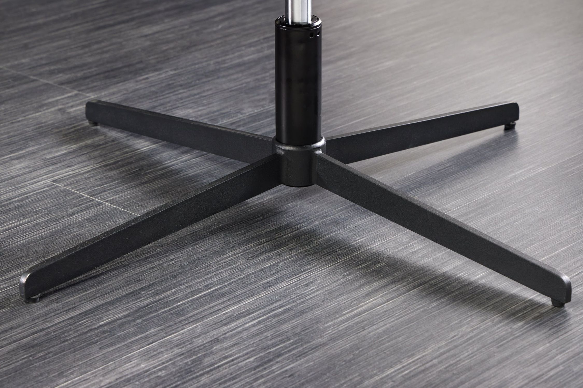 Schreibtischstuhl Grau Schwarz ohne Rollen höhenverstellbar Moebel, Stand