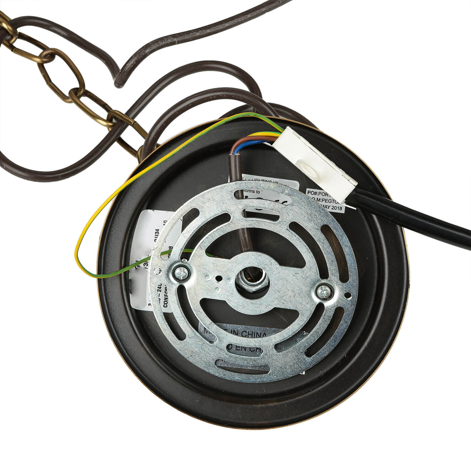 Lampes suspendues LYN laiton Ø30cm à raccourcir Lampe Maschine, Rad, Sprach