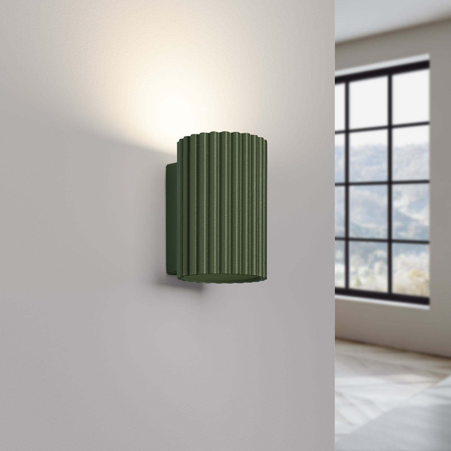 Applique murale GU10 H : 10 cm petite in Vert Moderne Aluminium Lampe, Drinnen, Innenarchitektur