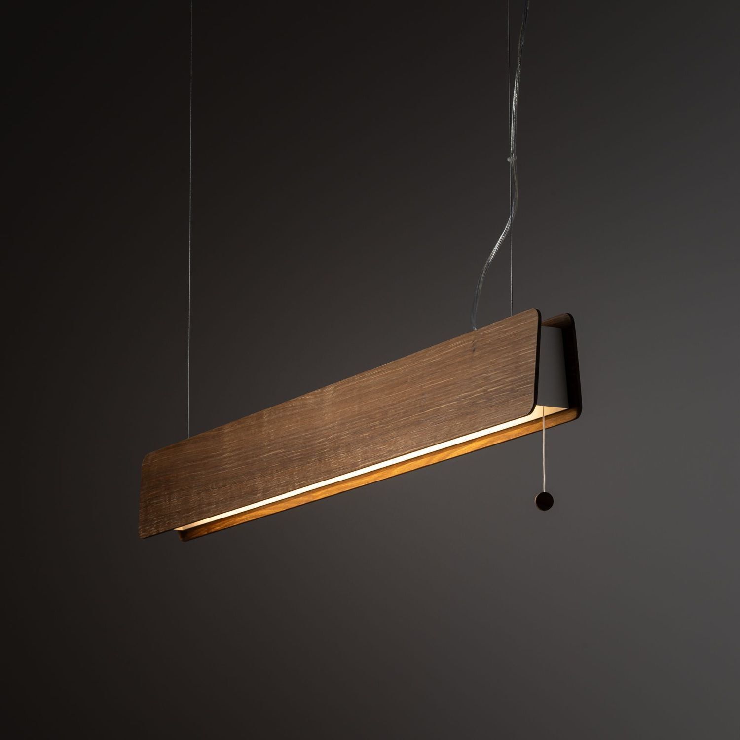 Hängeleuchte Holz Metall inkl. T8 LED 3000 K 2300 lm hängende Leuchte, Holzlampe, LED-Lampe, Moderne Beleuchtung, Pendelleuchte