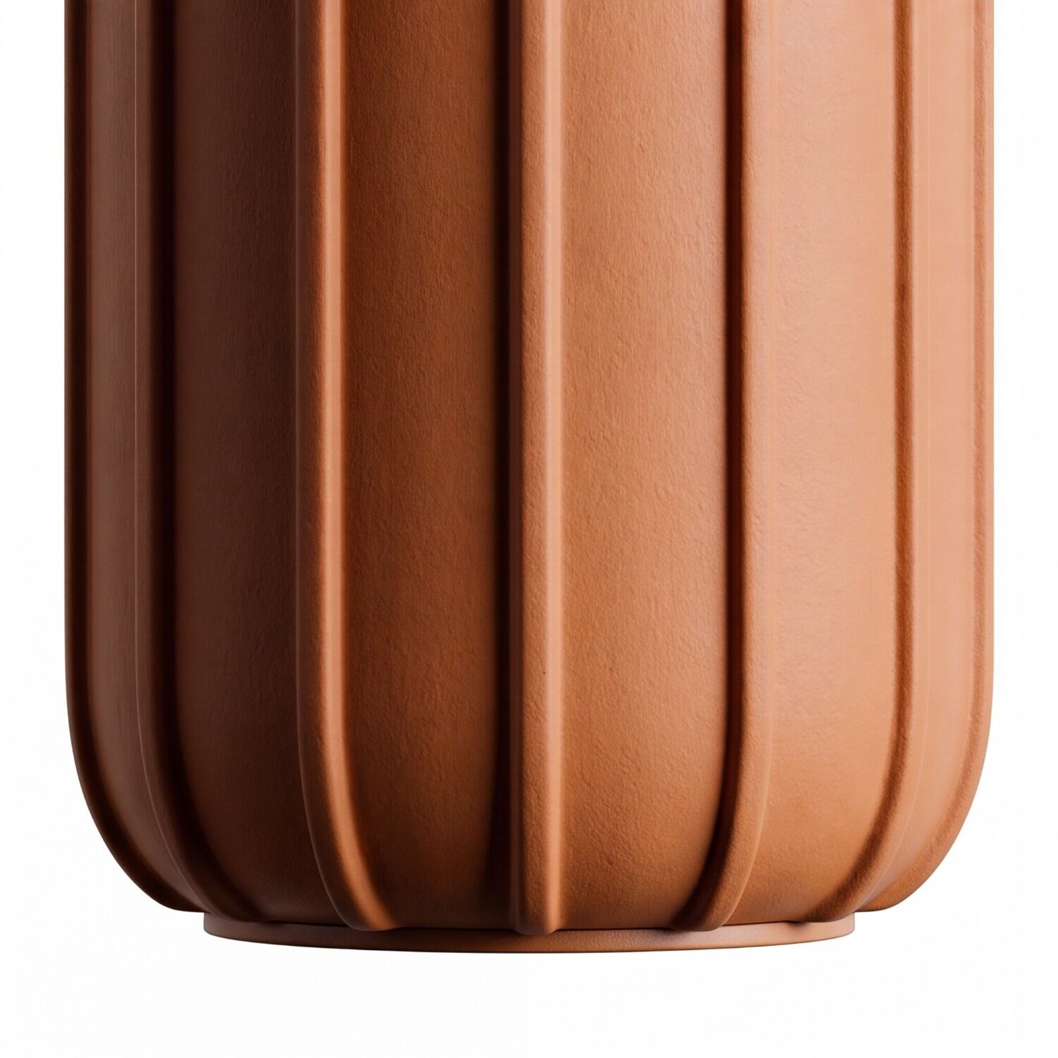terracotta, keramik, behälter, pflanzgefäß, gerillt