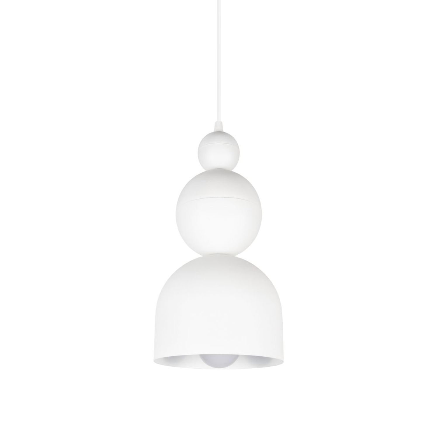 Lampe à suspendre blanche métal Loft Design E27 L:17 cm ronde Lampe, Kronleuchter