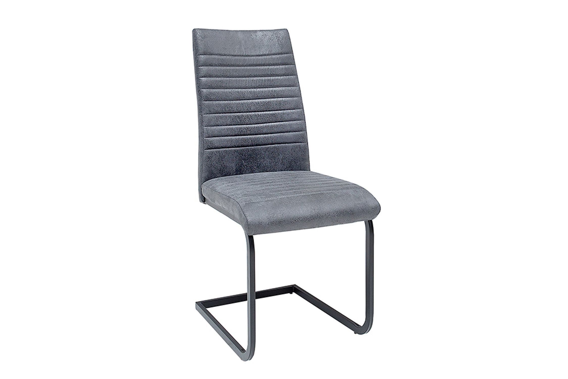 Chaise à bascule sans accoudoirs Gris Noir Tissu Métal