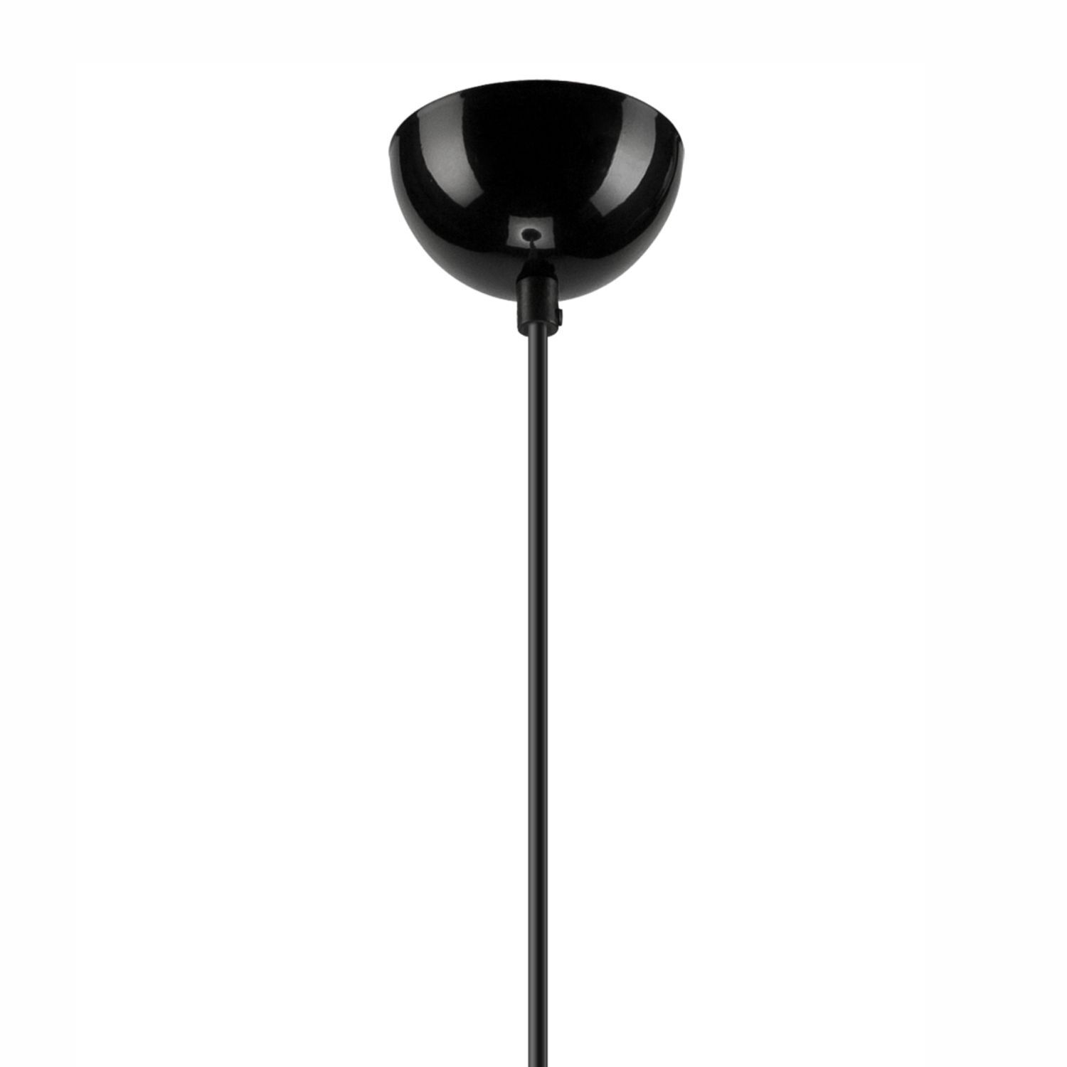 Lampe à suspendre métal verre noir blanc 2x E27 Abat-jour sphérique