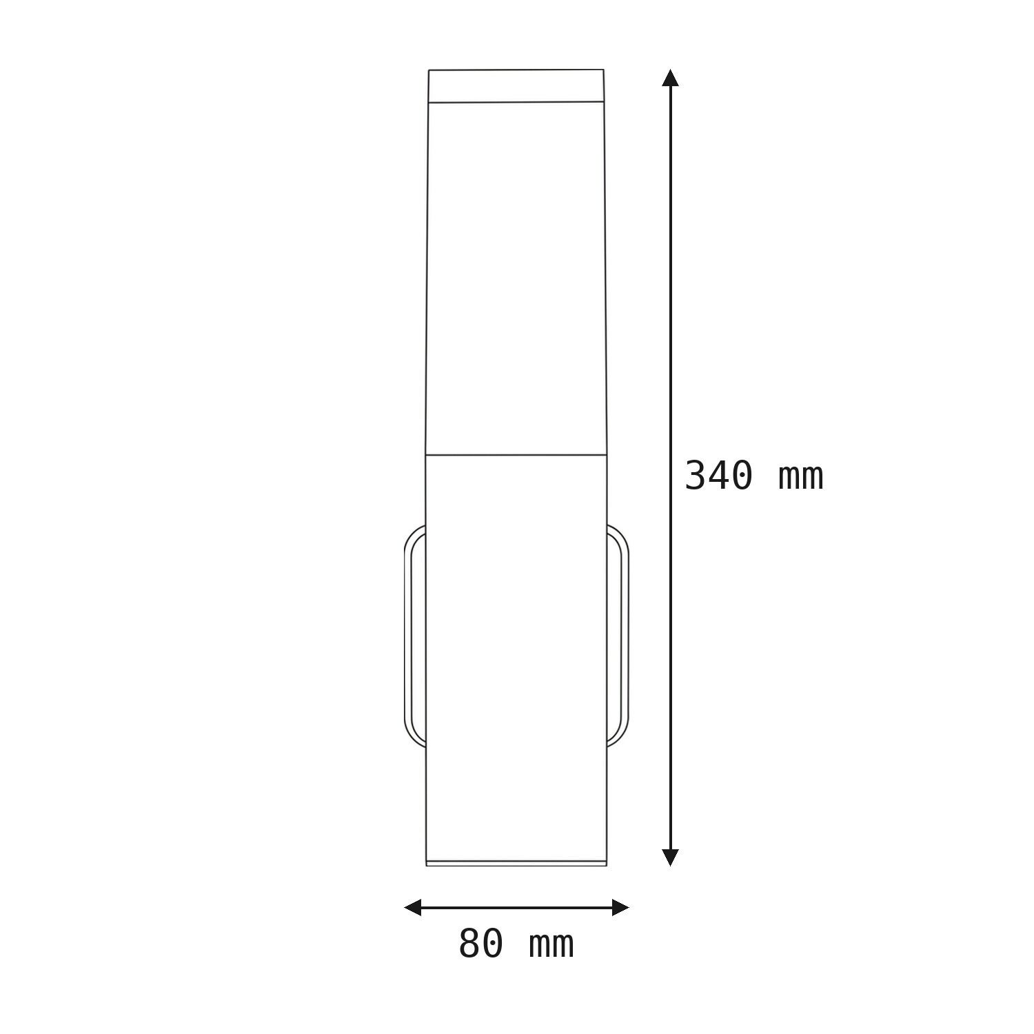 le51404-wandlampe-aussen-modern-e27-ip44-schwarz-weiss-06 abmessungen, 340mm, 80mm, schrank, hülle