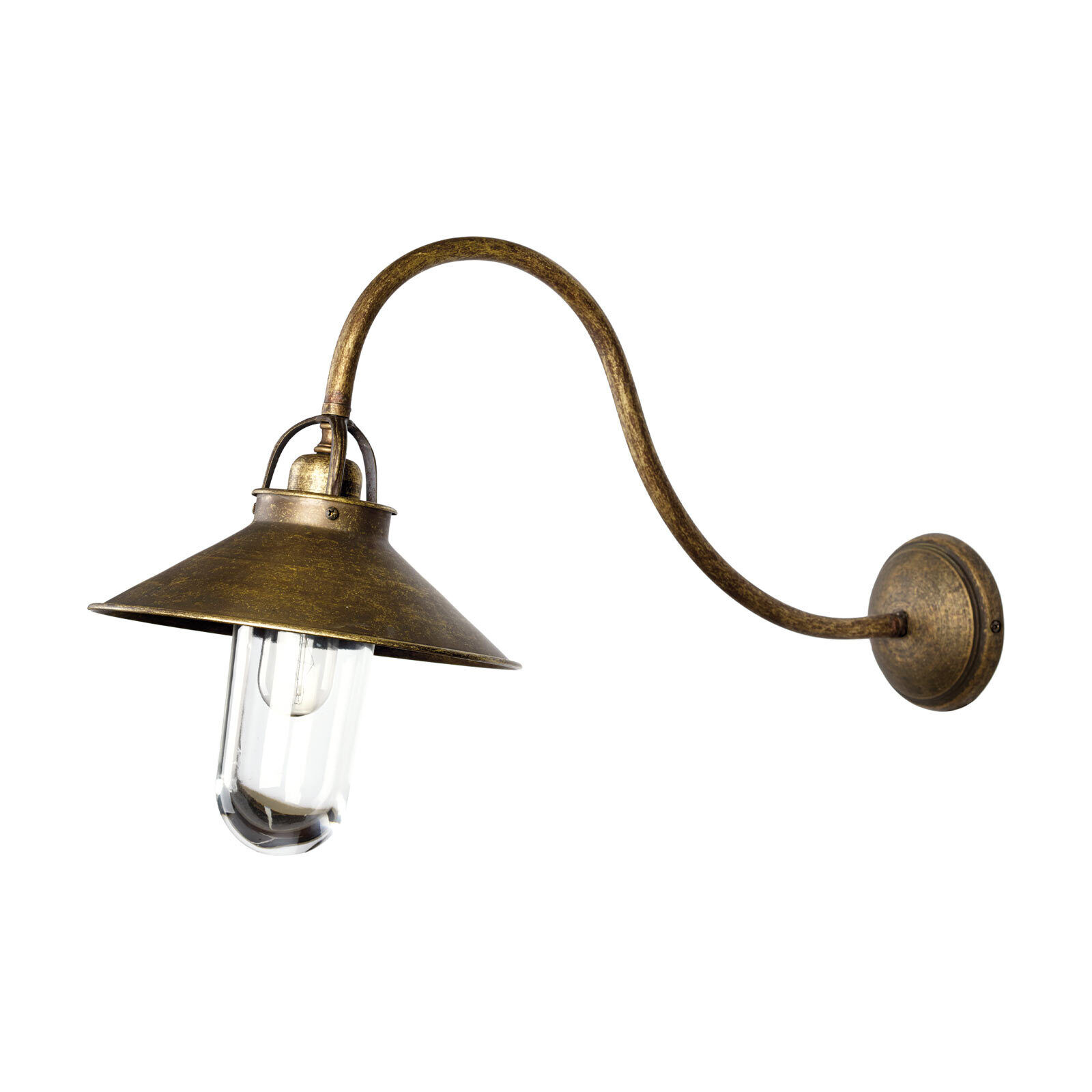 Außenleuchte Wand IP44 E27 in Bronze Antik matt Echt-Messing Bronze, Leuchte, Lampe, Zimmer, Duscharmatur
