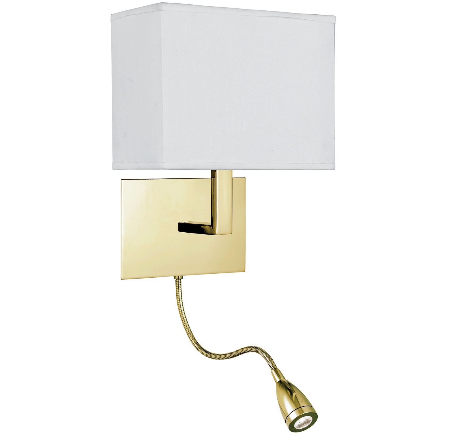 Wandlampe Stoffschirm blendarm H:26 cm Lesearm flexibel Lampe, Postfach