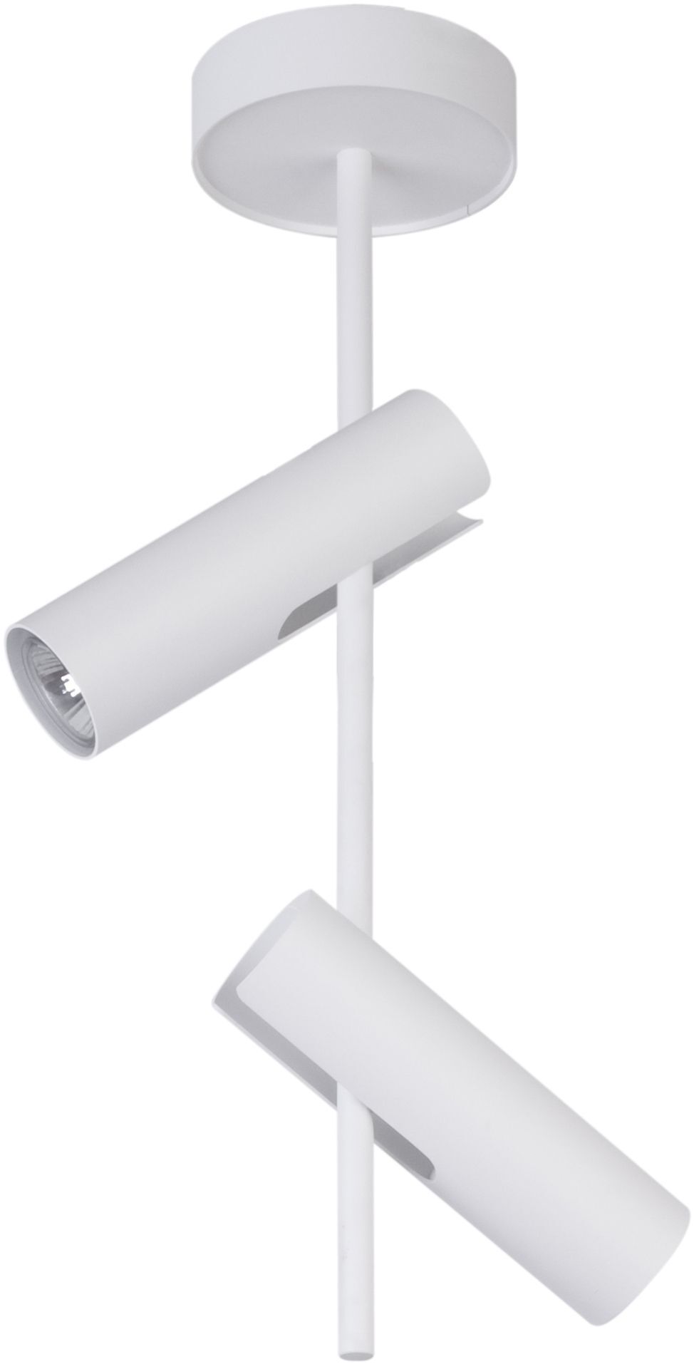 Weißer Deckenstrahler Metall GU10 H:55 cm beweglich