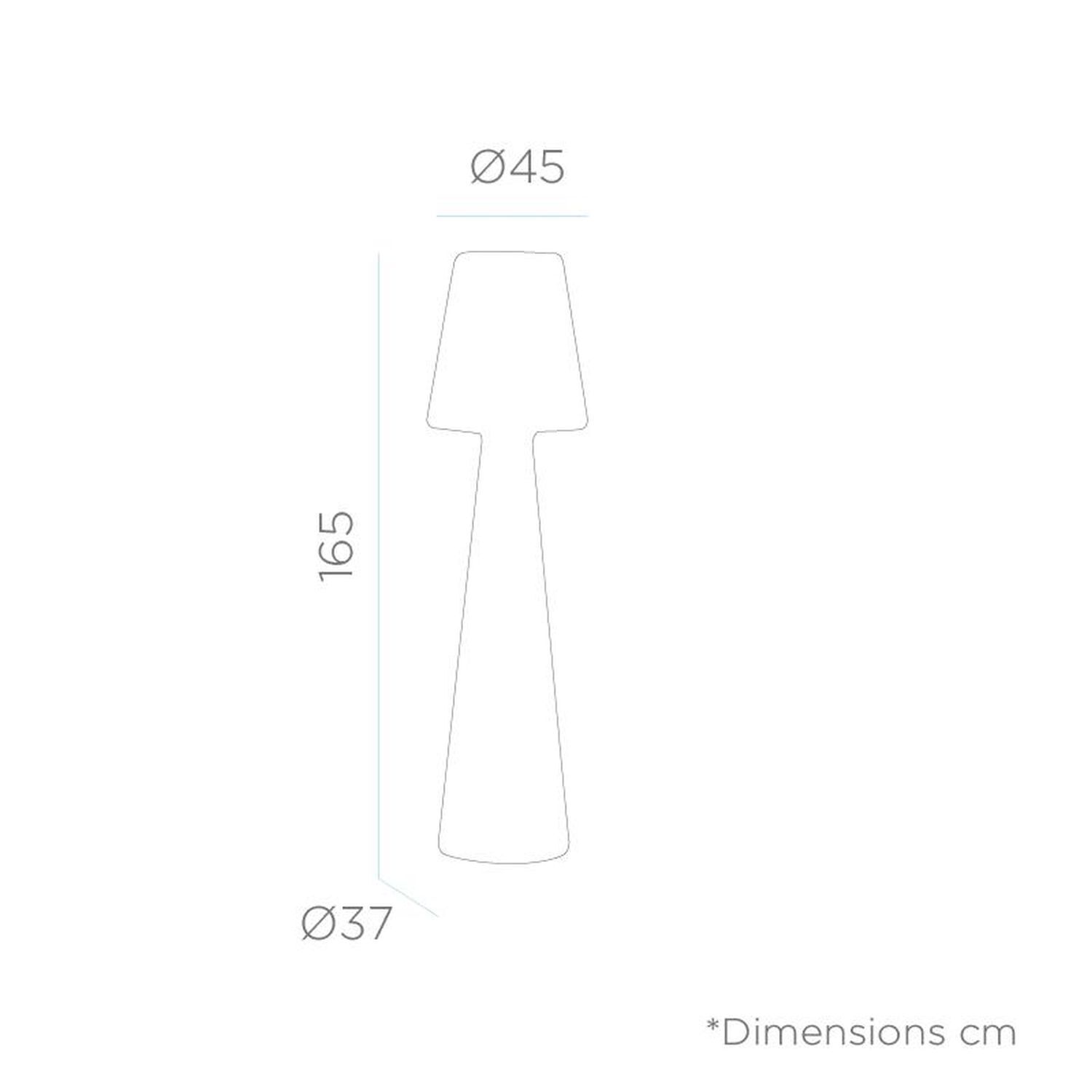 LED Stehleuchte außen IP65 165cm Weiß 6000K Stecker Kabel Lampe, Diagramm, Handlung, Besteck