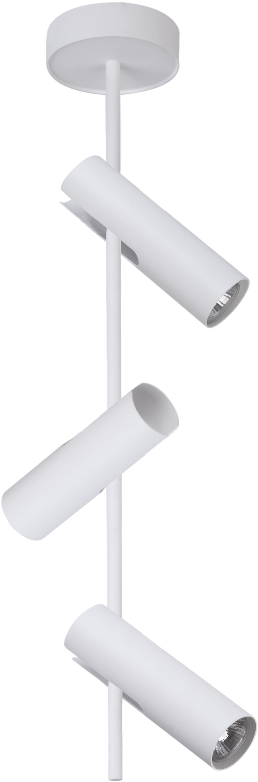 Moderner Deckenspot Weiß Metall H:76 cm GU10 3-flammig