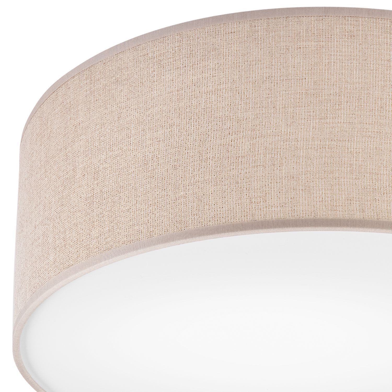 Deckenlampe Stoff in Gold rund Ø 35 cm E27 blendarm Modern