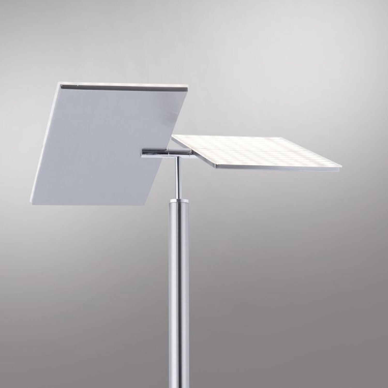 LED Stehlampe dimmbar Leselicht in Stahl Glas 199 cm Lampe, Mobiliar